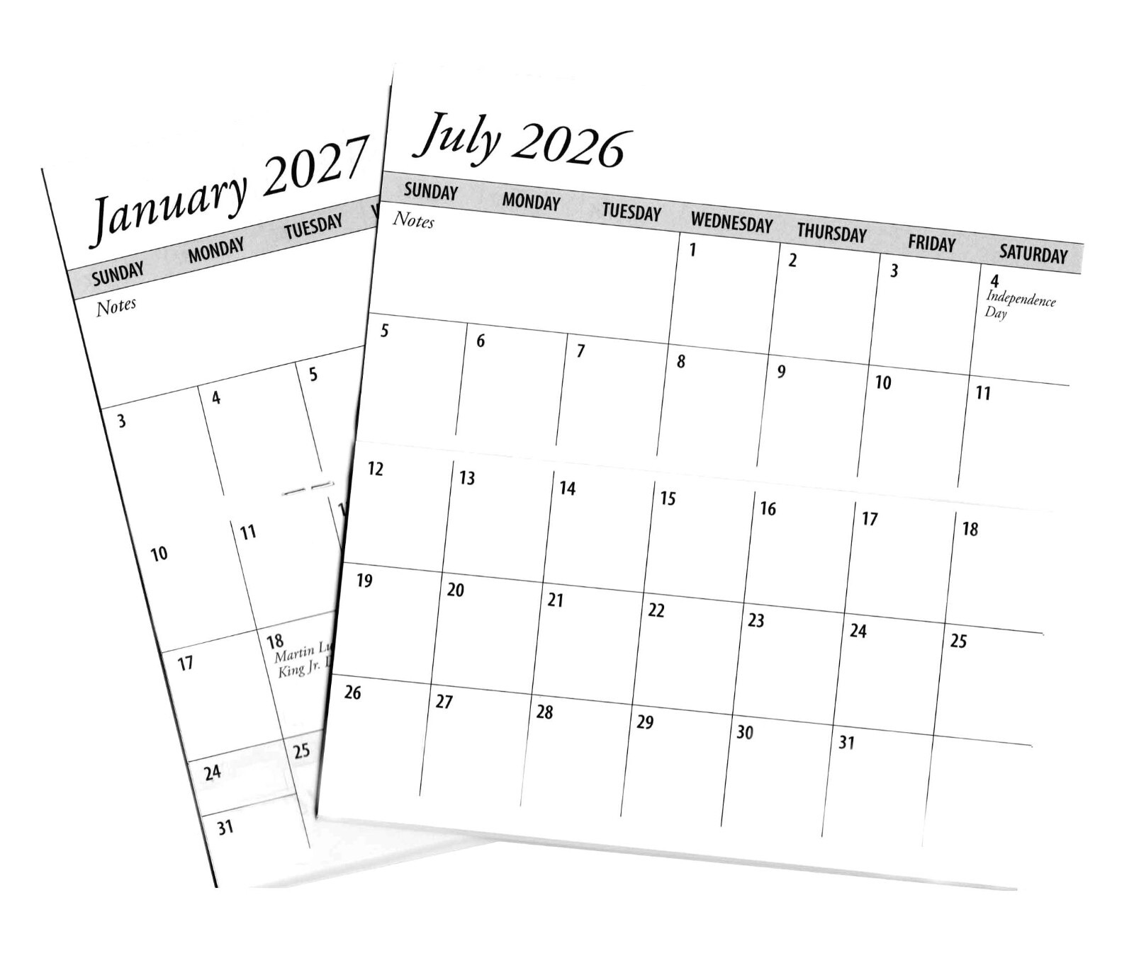 Bird Choice 2 Year 2026 – 2027 Pocket Size Calendar Planner with Notepad