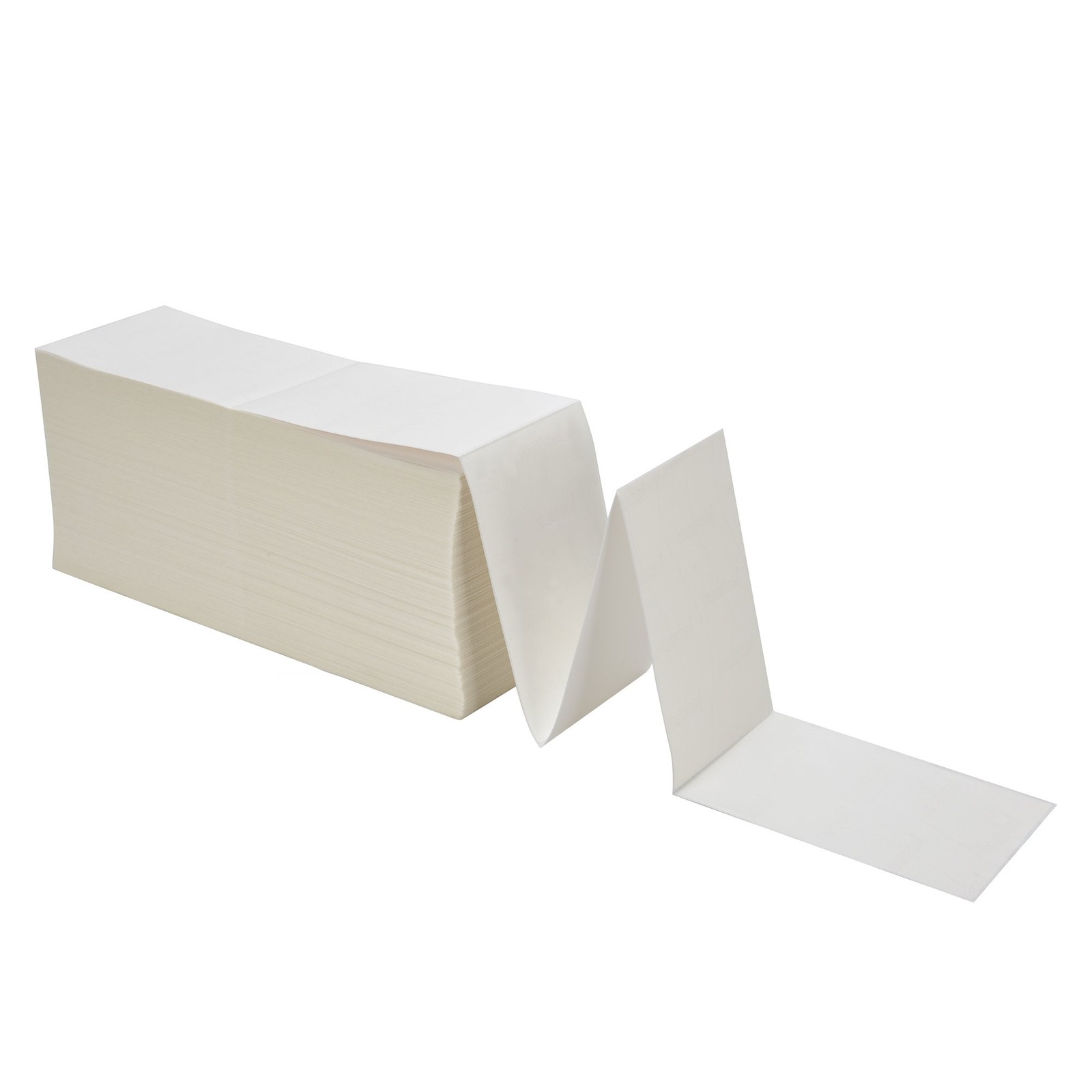4000-20000 4×6 Fanfold Direct Thermal Shipping Labels Perforated Label For Zebra