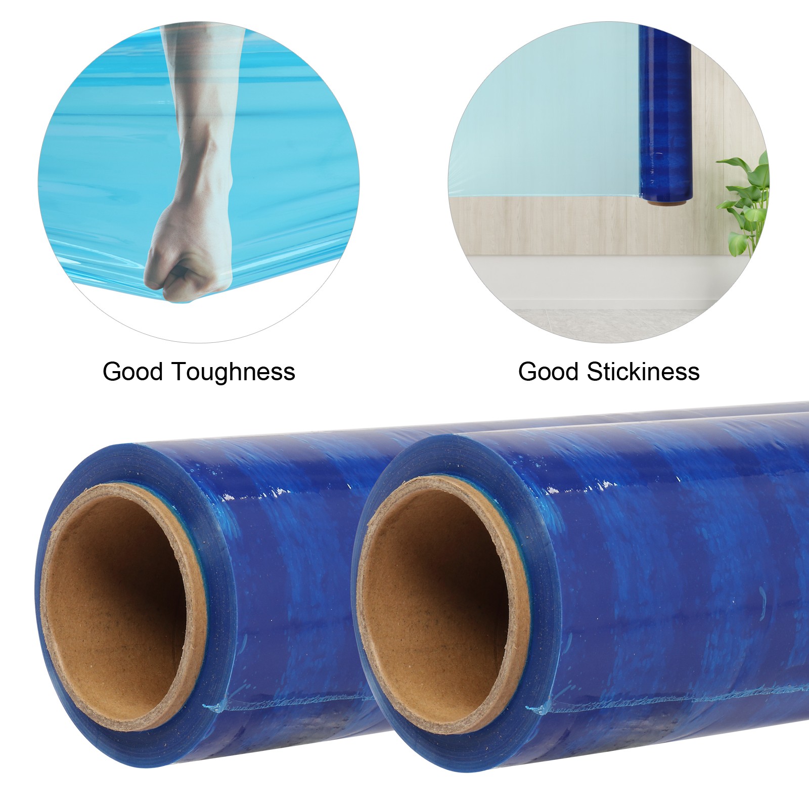 4 Rolls Hand Stretch Plastic Film Shrink Pallet Wrap 18″ X 1500 FT Shrink Wrap