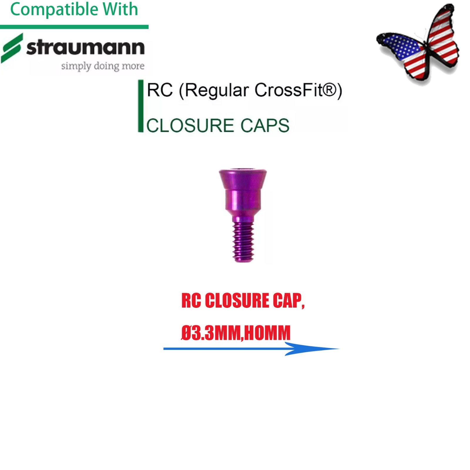 US Closure Cap Cover Screw for Straumann BLT NC/RC Healing Abutment Bone Level