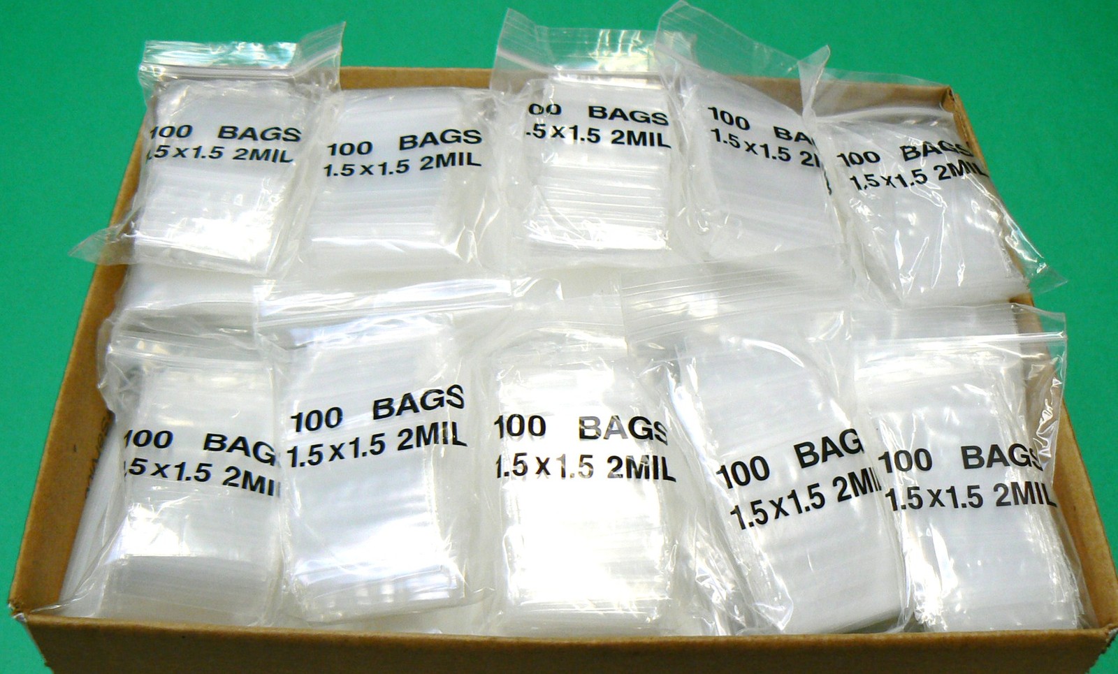 Bulk 11,000 Bags 2mil Clear 1.5×1.5 Reclosable Baggies 1-1/2″ Square Bag 11000