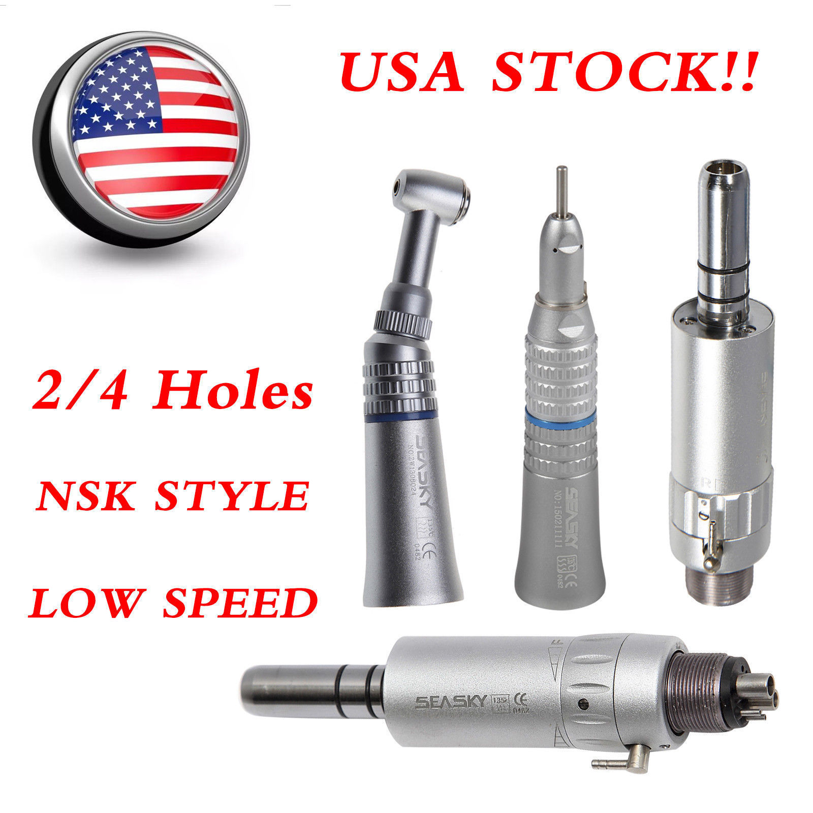 slow speed Straight/4H air motor/ Contra angle fit FG1.60mm/CA2.35mm HeS Dental
