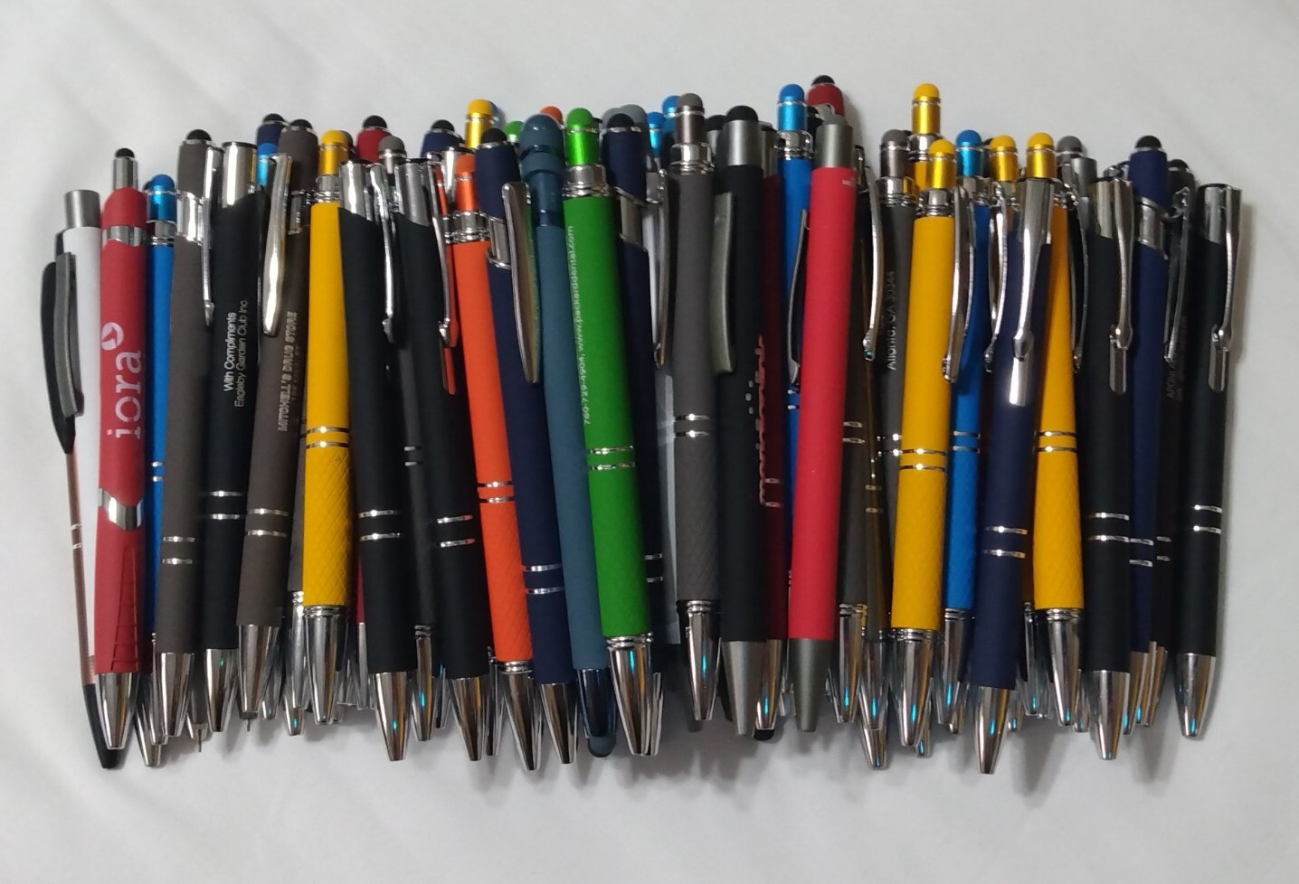 100ct Bulk Wholesale Mixed Lot Misprint Ball Point Retractable METAL Click Pens