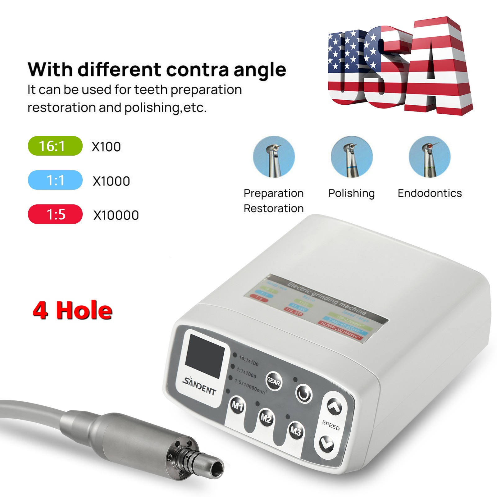 Woodpecker Style Dental Ultrasonic Surgery Piezo Bone + Brushless Implant Motor