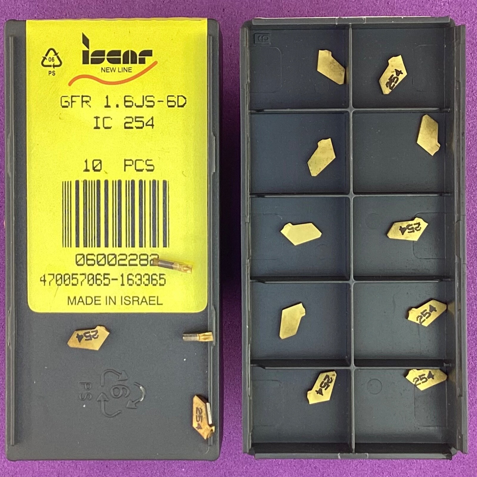 10pc ISCAR GFR – 1.6JS- 6D Carbide Grooving Inserts: IC254?Machinist