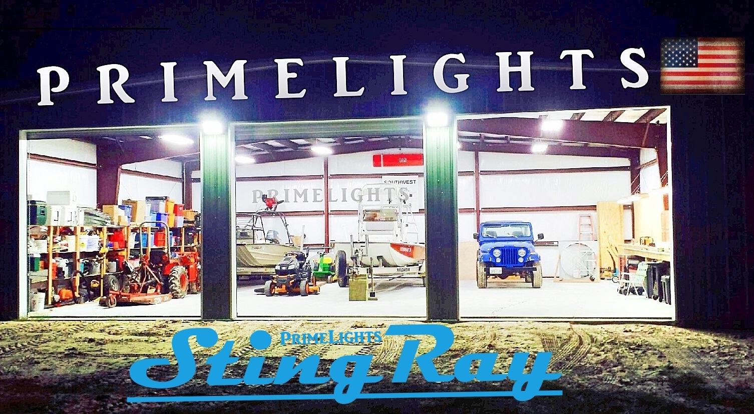 4 Lamp T8 LED HighBay – Warehouse, Shop, Garage BRIGHT Commercial Light NEW