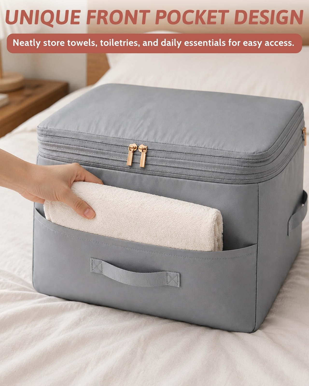 Ultra Space Saving Self Compression Organizers, 4 Pack Double Zipper Compress…