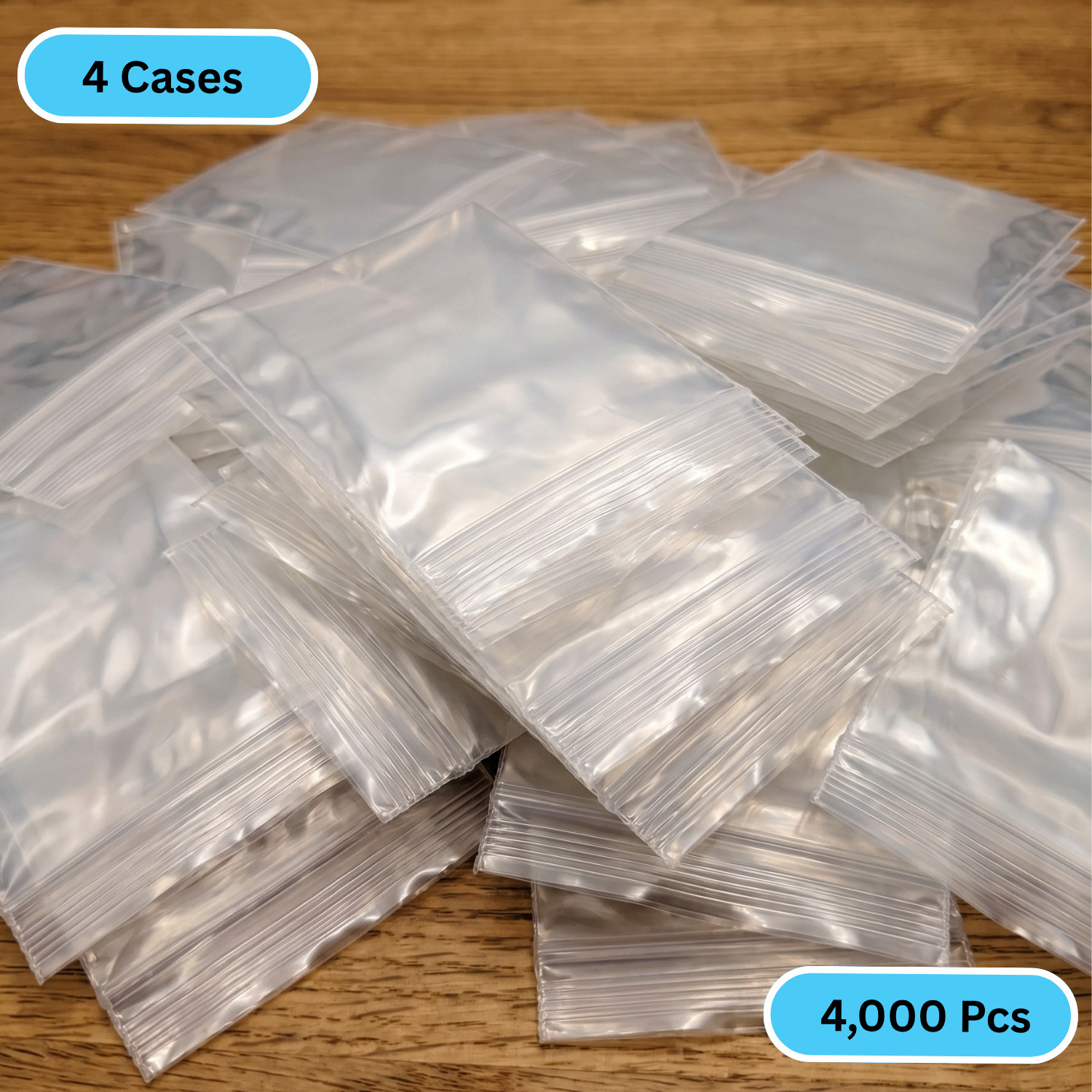 4000 3″ x 5″ Clear Reclosable Zip Seal Bags Plastic 2 Mil Lock Jewelry Zipper