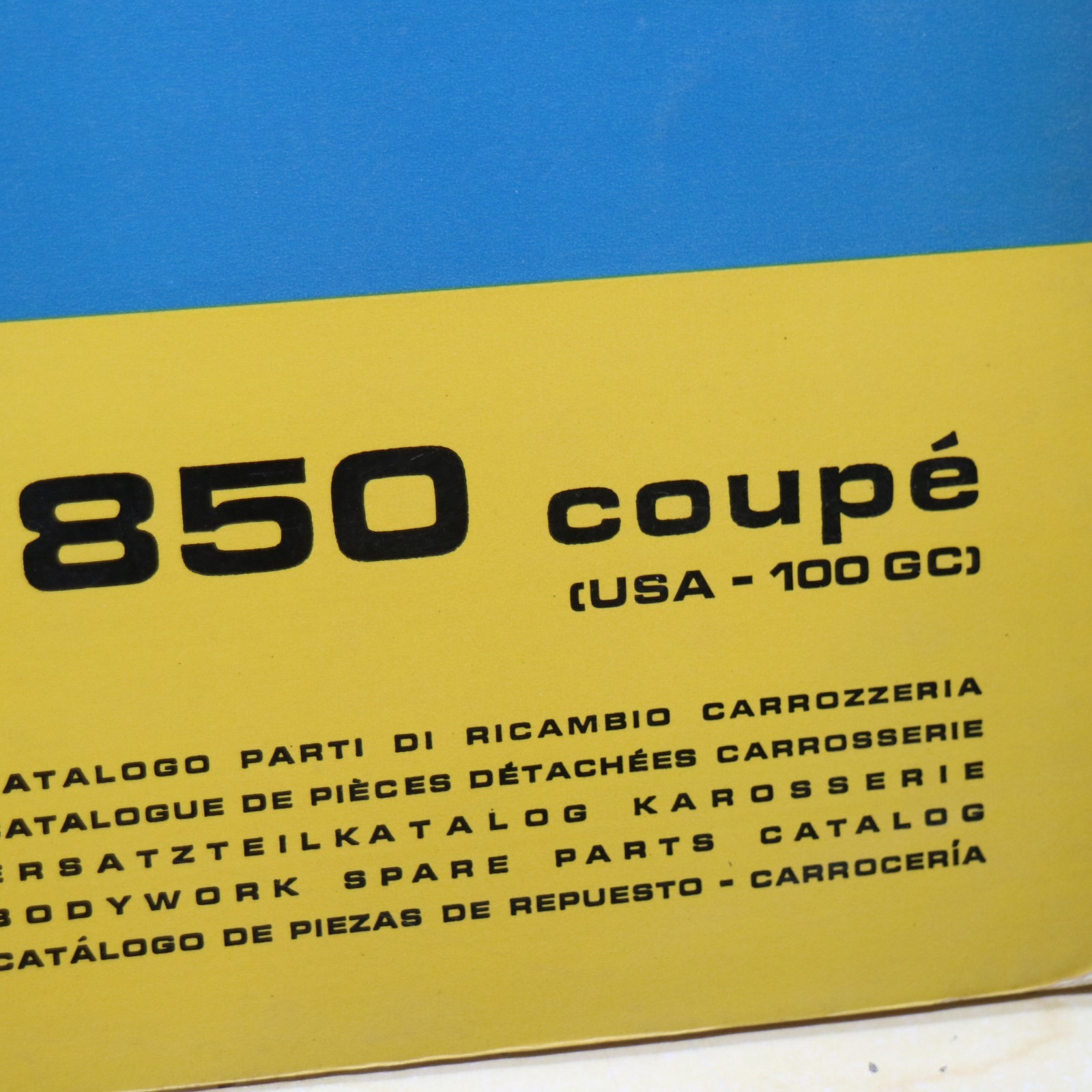 Fiat 850 COUPE USA 100 GC BODYWORK Spare Parts List Catalog Manual Book 100GC