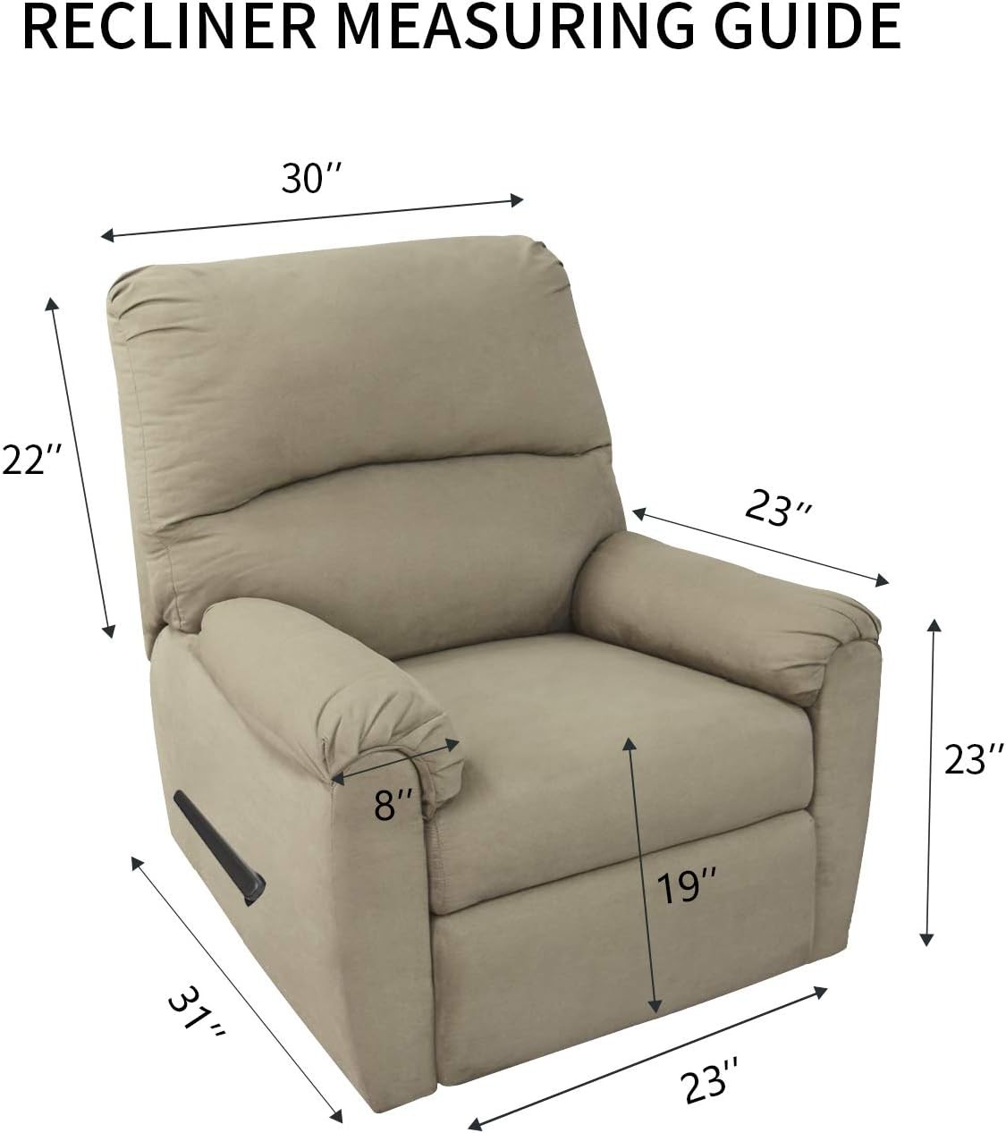 Super Stretch Chair Sofa Slipcover with Pocket – Spandex Non Slip Soft Couch