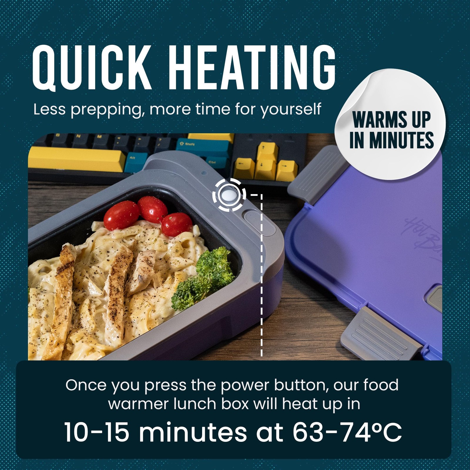 Hot Bento – Self Heated Lunch Box and Food Warmer – One Size, Multicolor