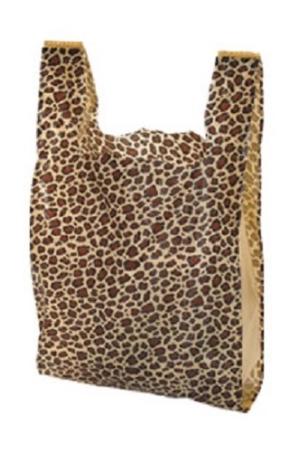 Plastic Bags Shopping 500 Leopard Cheetah Grocery T-Shirt Retail 11 ½” x 6 x 21”