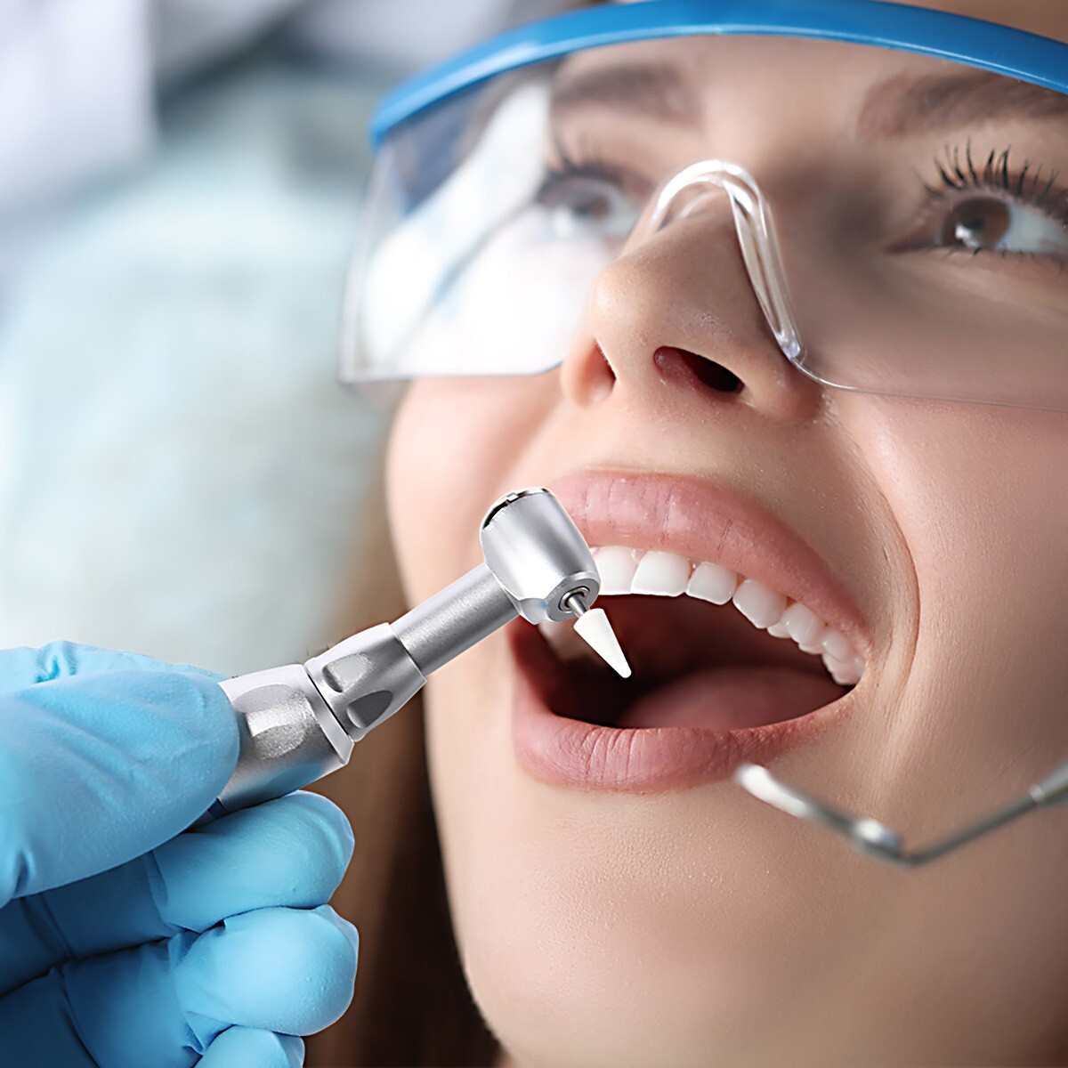 Joydental Dental Slow Low Speed Handpiece Contra Angle Push Button E-Type