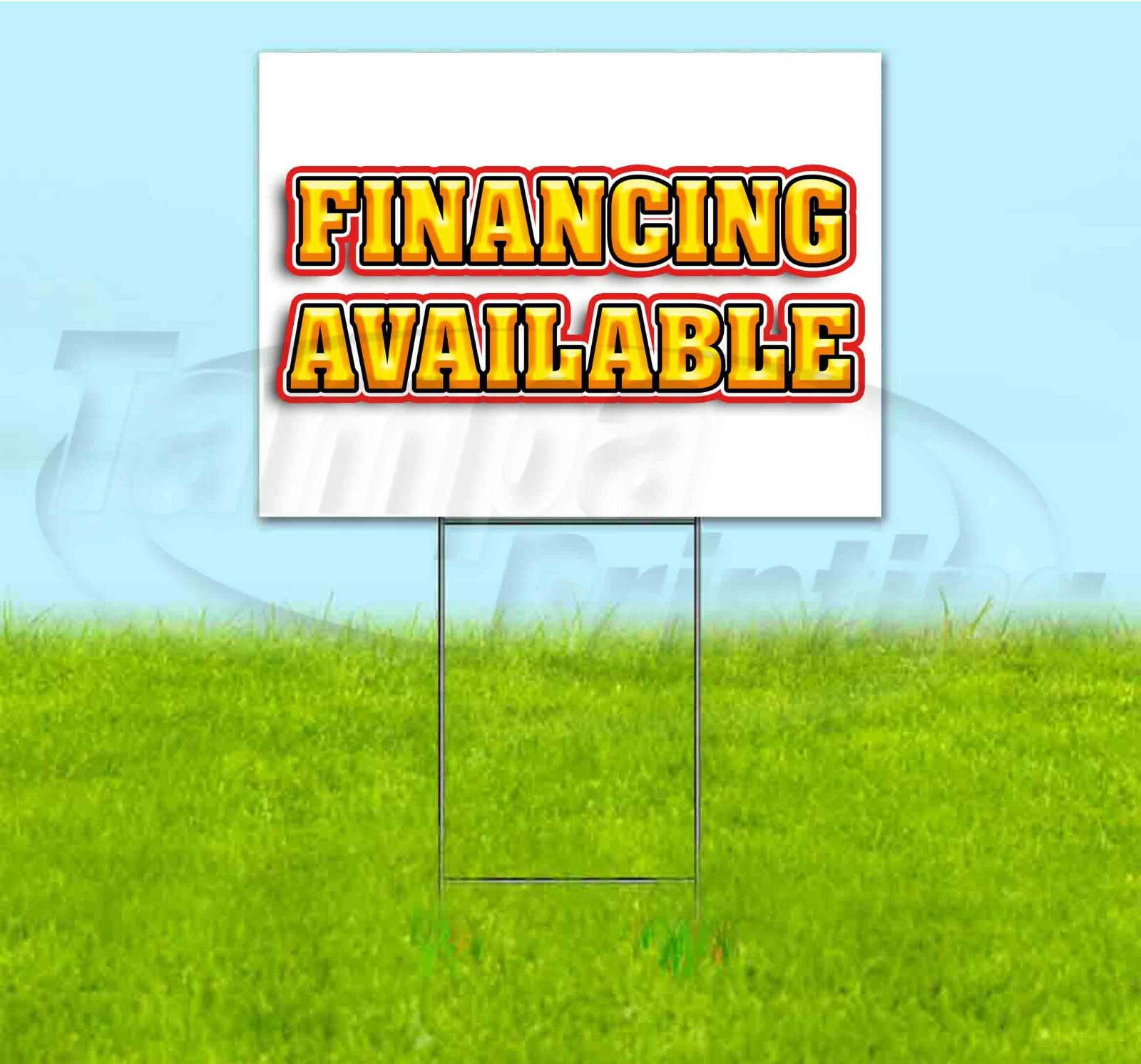 FINANCING AVAILABLE 18×24 Yard Sign WITH STAKE Corrugated Bandit USA DEALERSHIP
