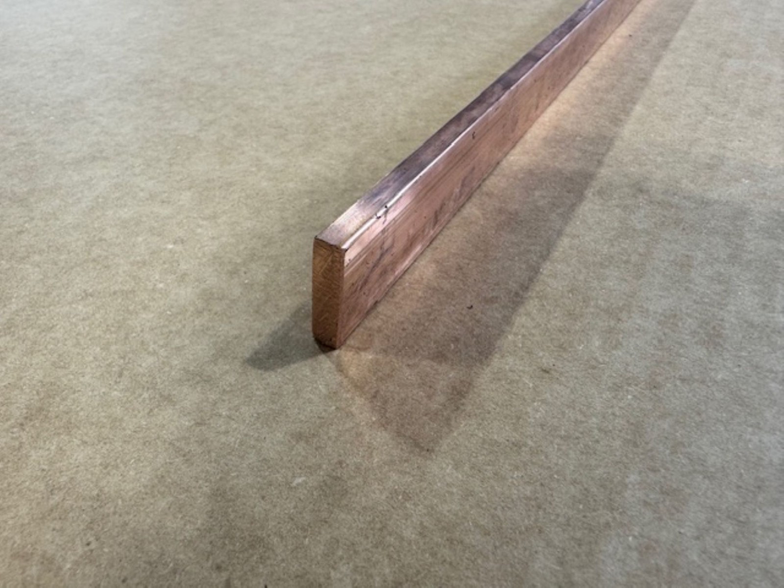 1/4″ x 1″ Copper 110 Flat Bar x 8 Inches Long