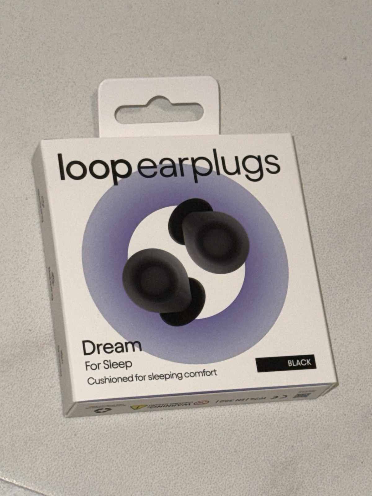 Loop Dream Earplugs for Sleep – (Black) Noise Reduction- Silicone & Foam- Nib