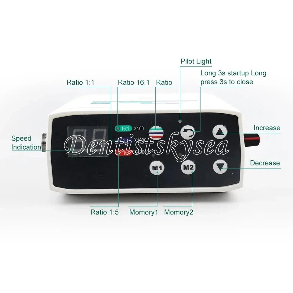 Dental Brushless LED Electric Micro Motor /1:5 1:1 Handpiece for Practice