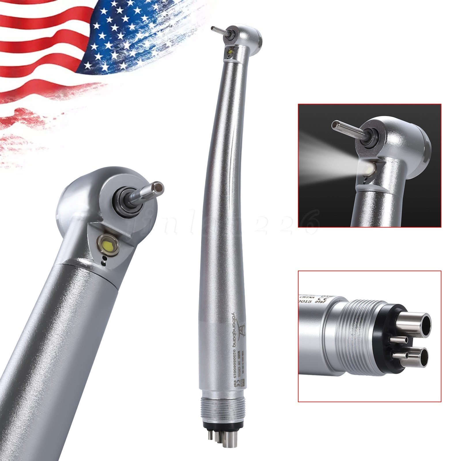 KAVO Style Dental Slow Low Speed Air Motor Handpiece Inner Water Spray 4Hole US
