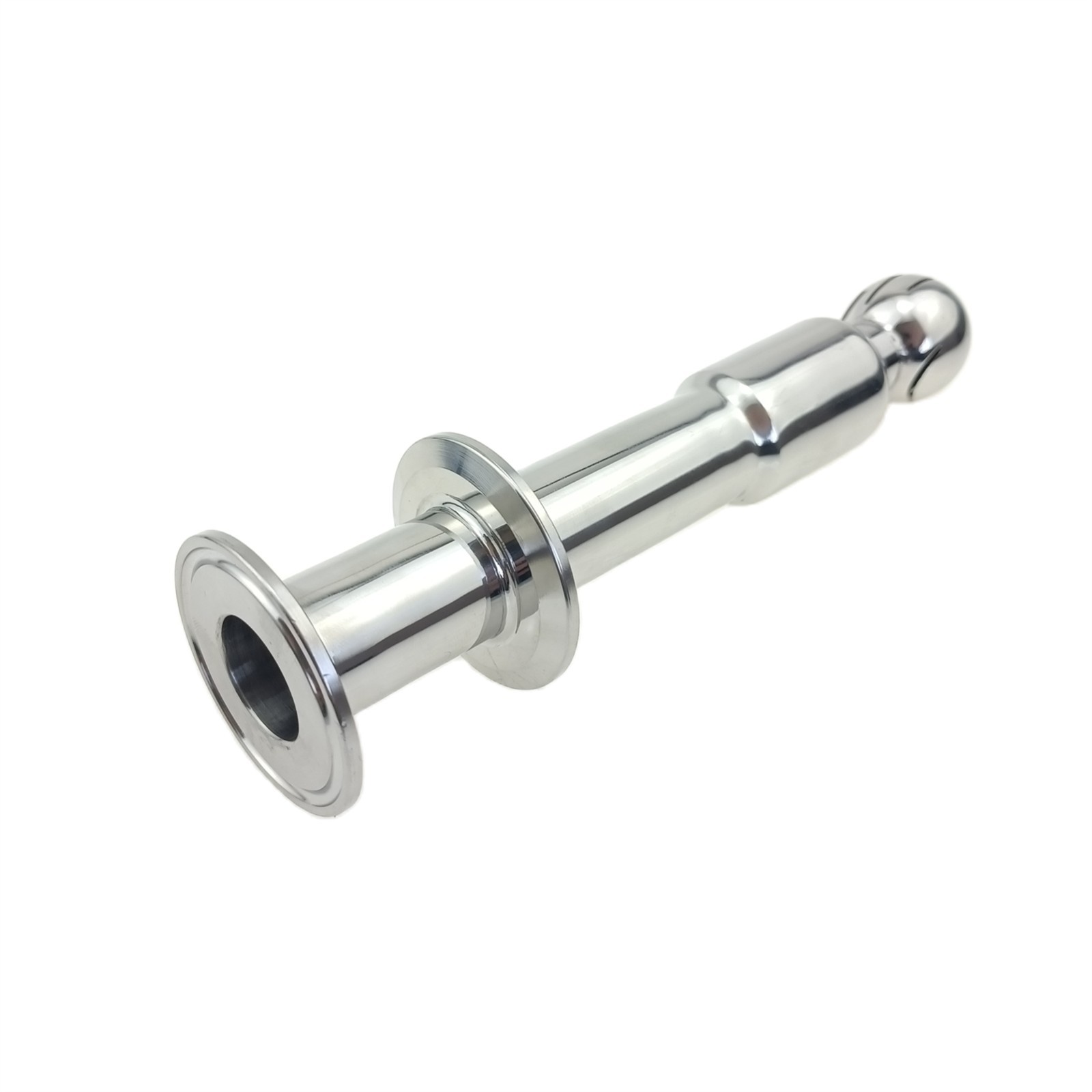 Rotating CIP Spray Ball 1.5″ Tri Clover Inlet welded in 1.5″ Tri Clamp Cap SS304