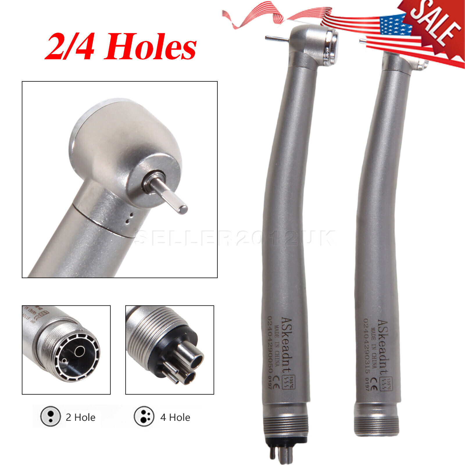 Dental Pana-Max Style High-Speed Handpiece Air Turbine 2/4 Holes Single Spray