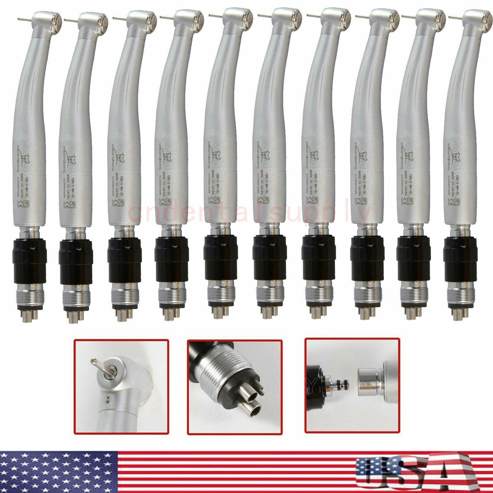 10x Yabang Dental High Speed Handpiece and 4 Holes Quick Coupler 360°