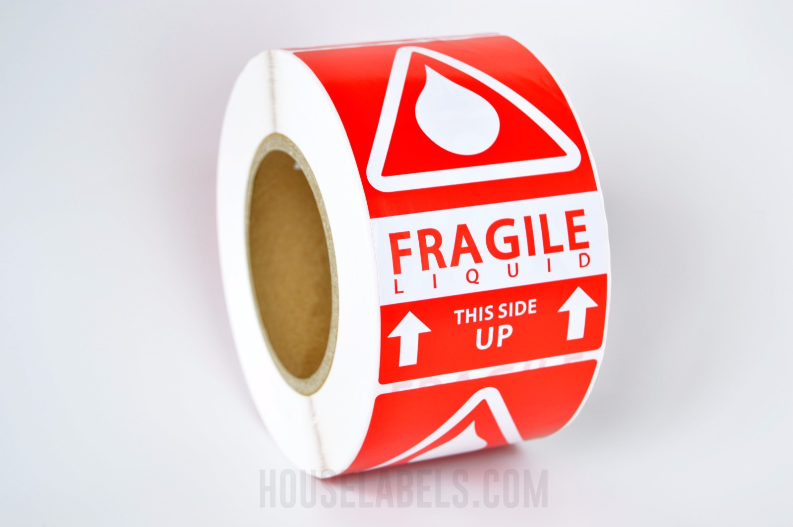 4 Rolls ; 500 Labels 3×5 (3″ x 5″) Pre-Printed Fragile LIQUID This Way Up Labels