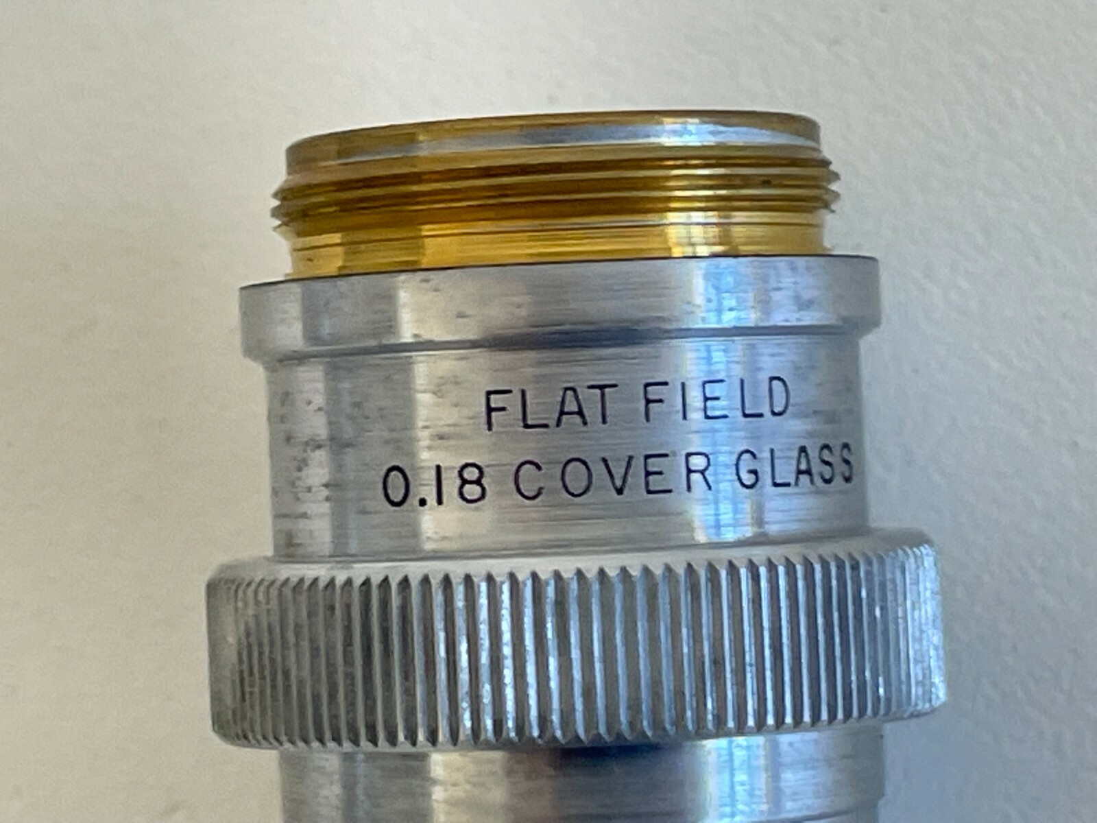 A6: Bausch & Lomb Microscope Flat Field Objective 10X 0.25 N.A 0.18 Cover Glass
