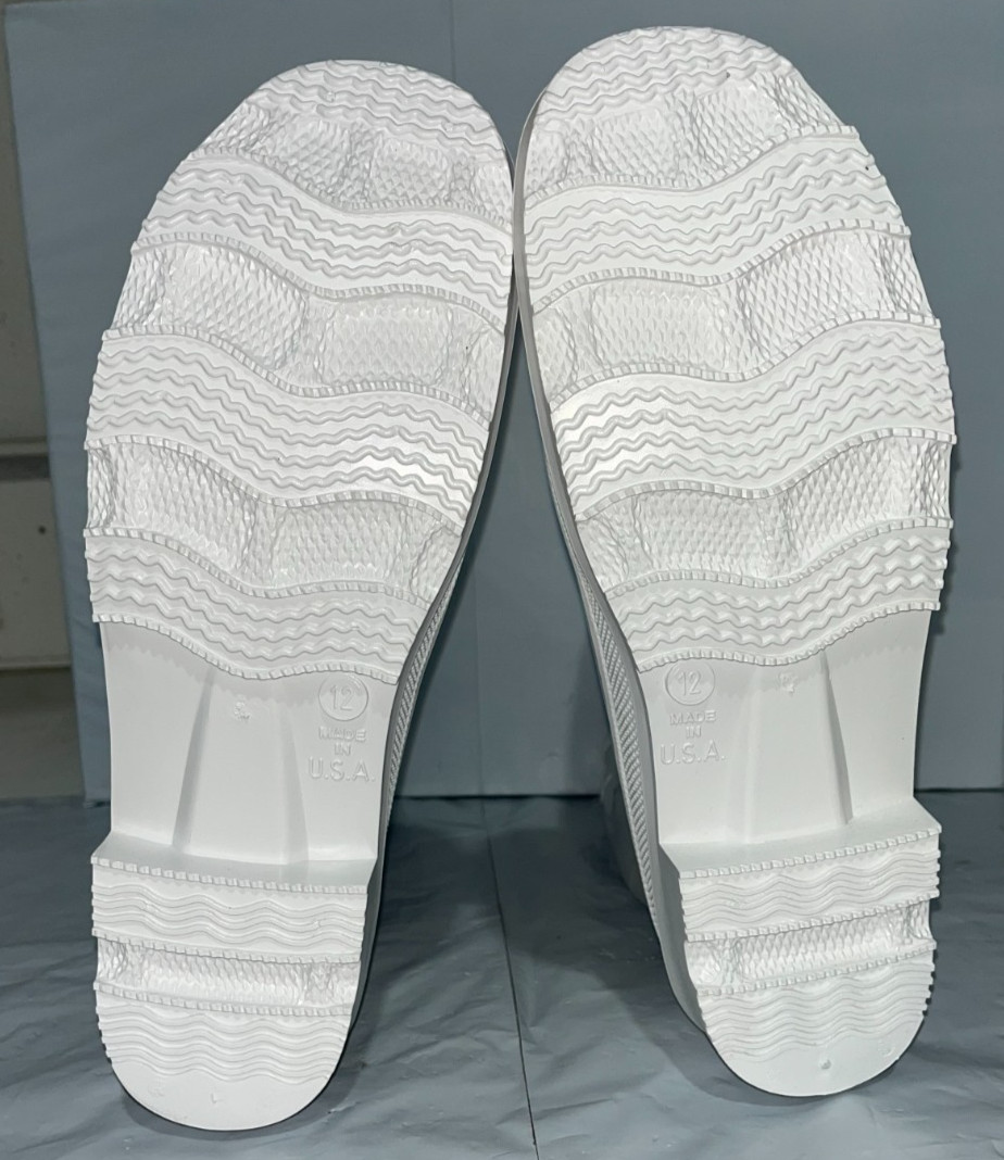 WHITE PVC Rubber Construction Fishing Hunting Waterproof STEEL TOE WORK BOOTS