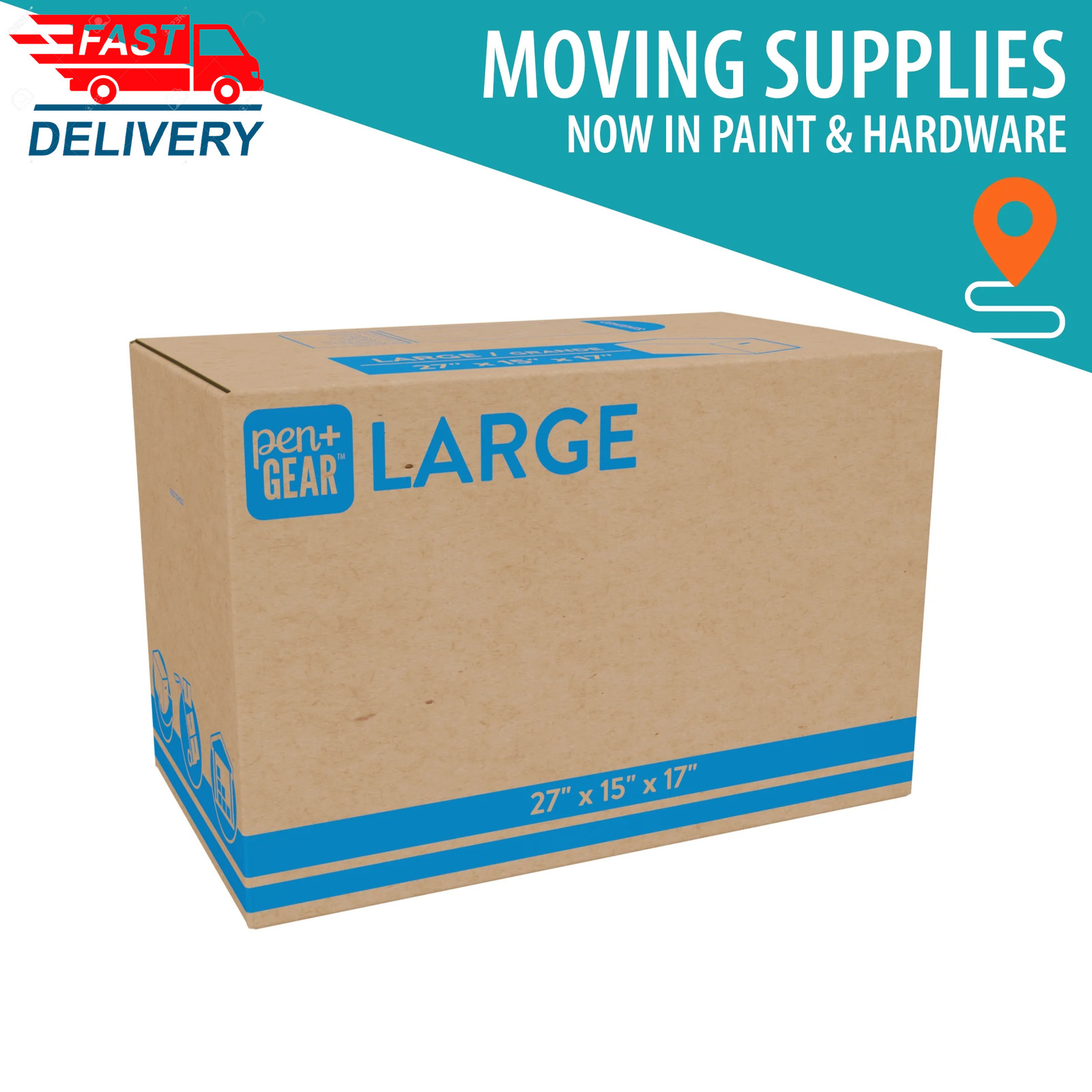 (10 Pack) Large Moving Boxes, 27L X 15W X 17H, Kraft