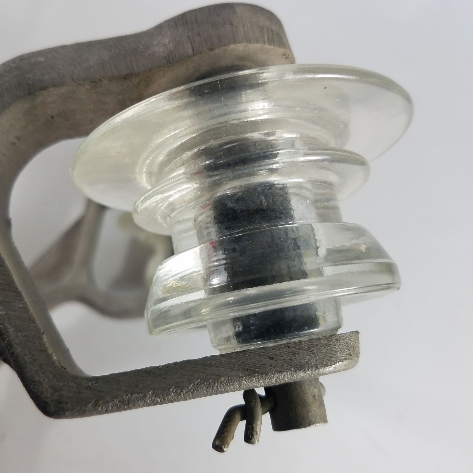 Case Span Bracket RH ALCOA P207/FC SE1 4 Glass Insulators Telegraph Phone 1950s