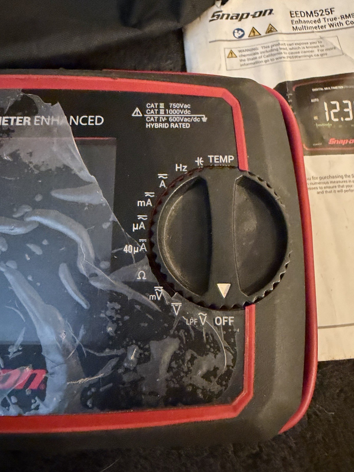 Snap-on EEDM525F True-RMS Digital Multimeter Color LCD