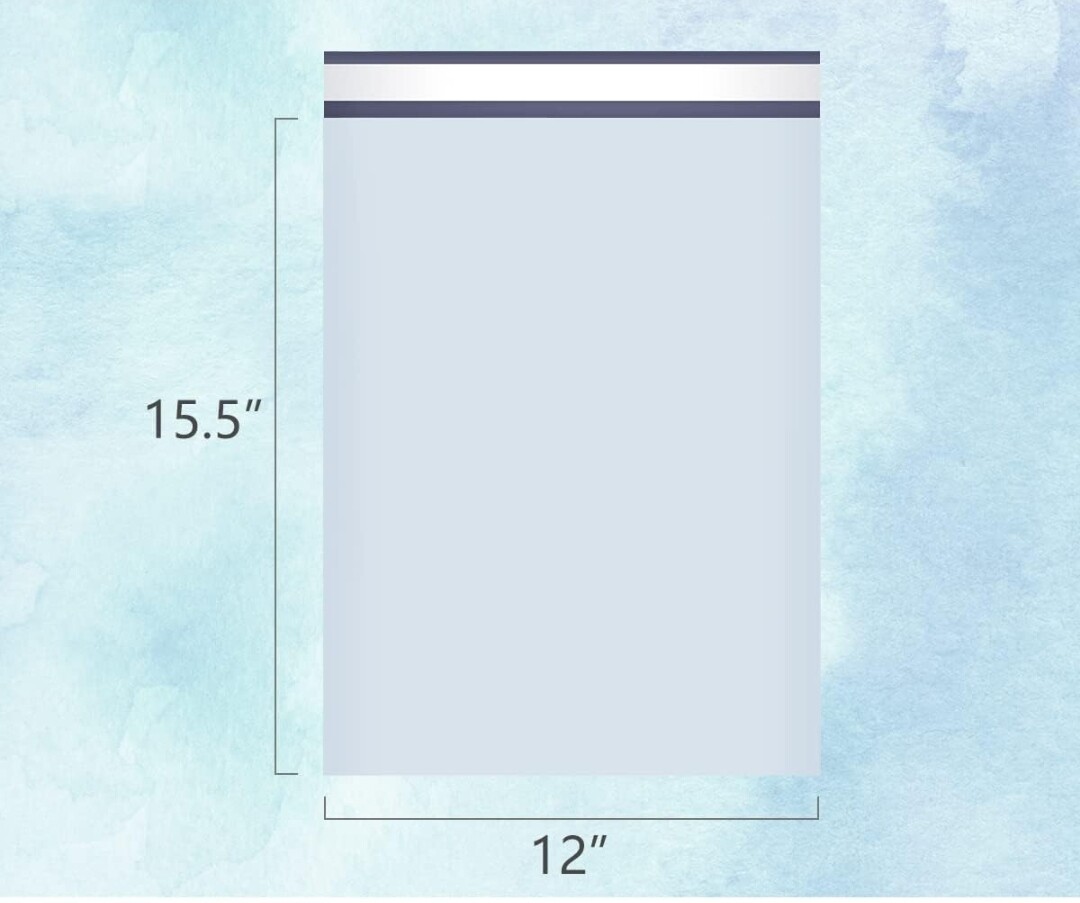 Poly Mailers 12X15.5 Plastic Envelopes Shipping Bags 2.5 Mil White Premium