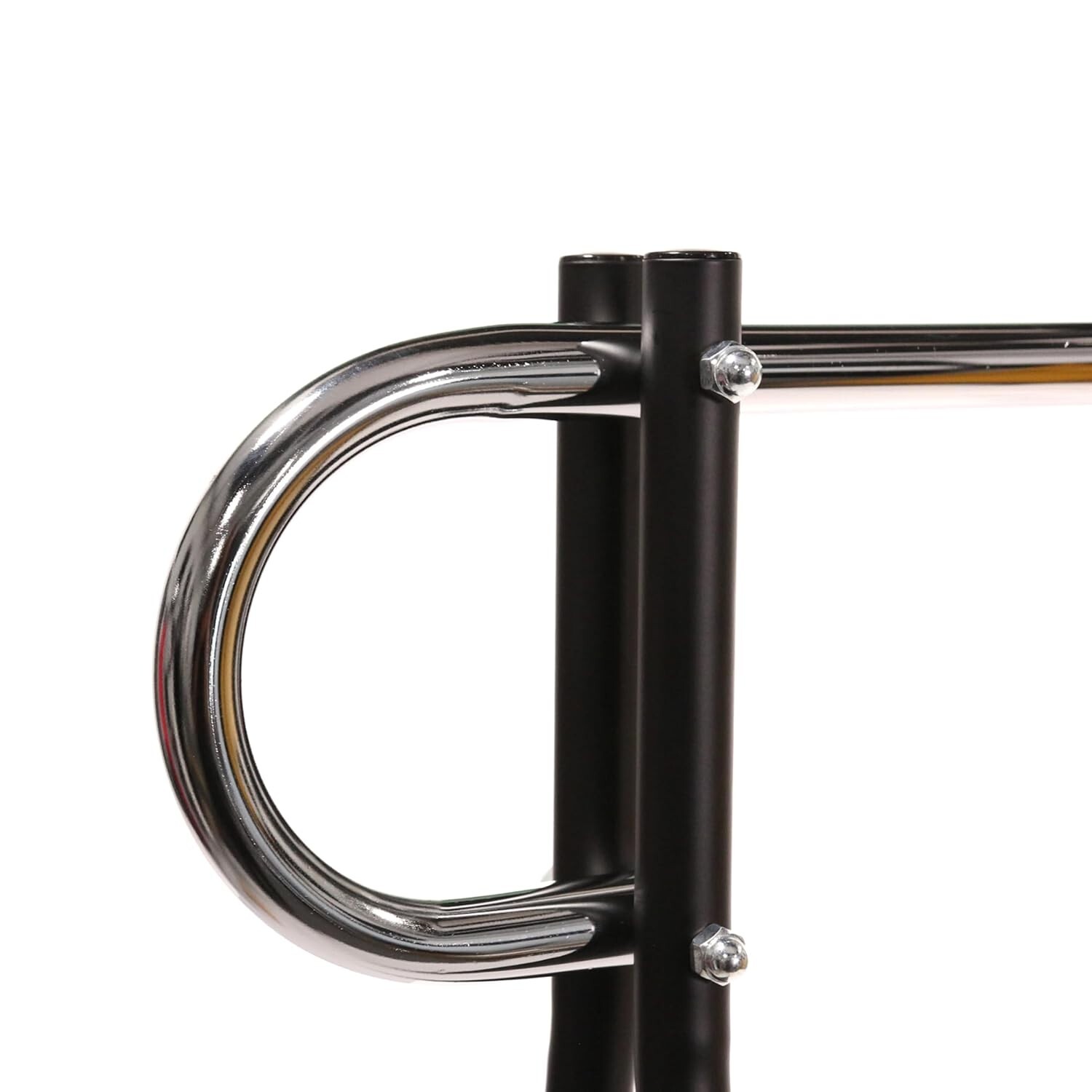 Clothing Rack Black & Chrome Single Rail Retail Storage Garment Salesman 60 x 60