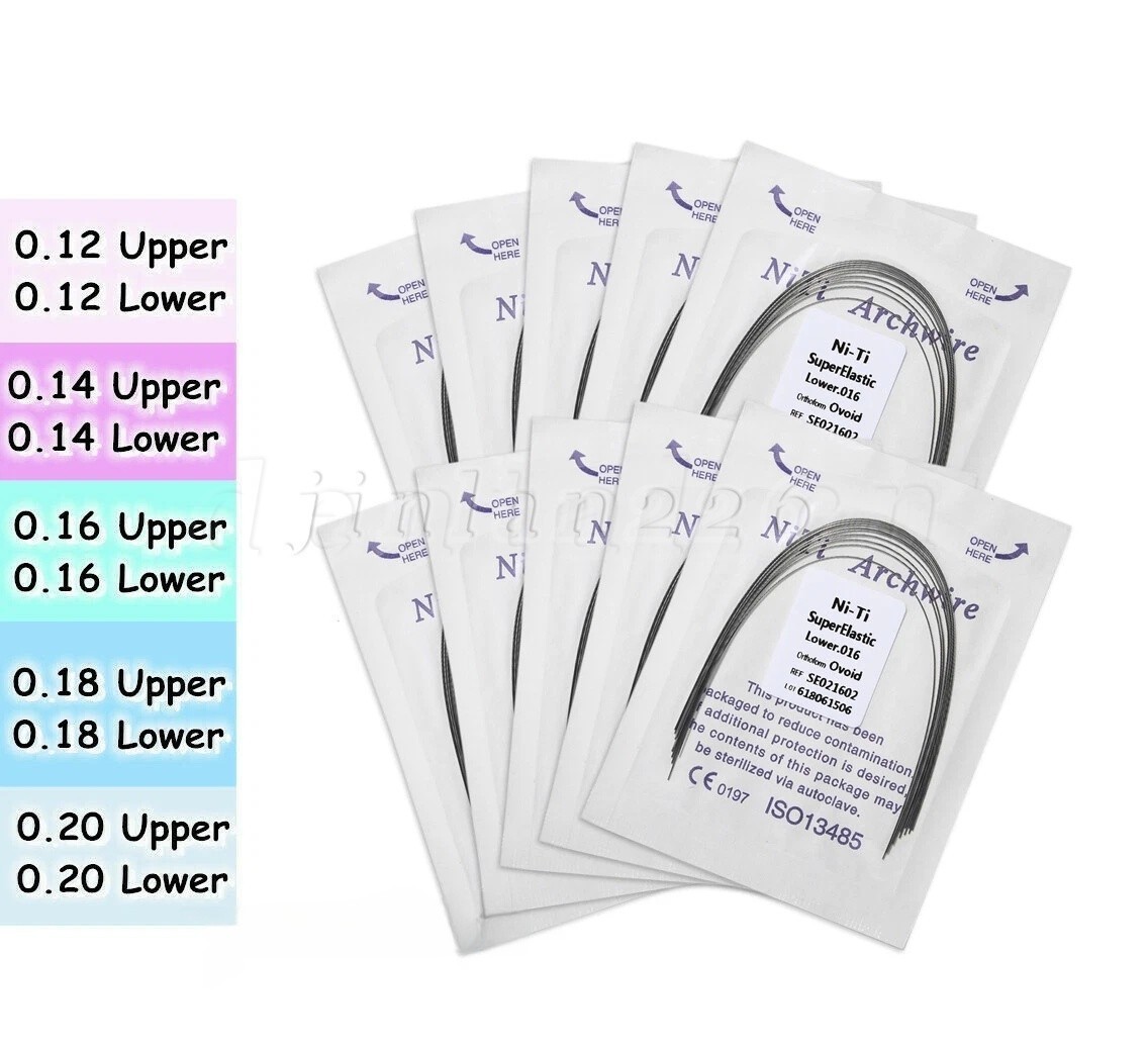 Dental Ortho Supper Elastic Niti Round Arch Wire 012/0.14/0.16/ 0.18/0.20 po