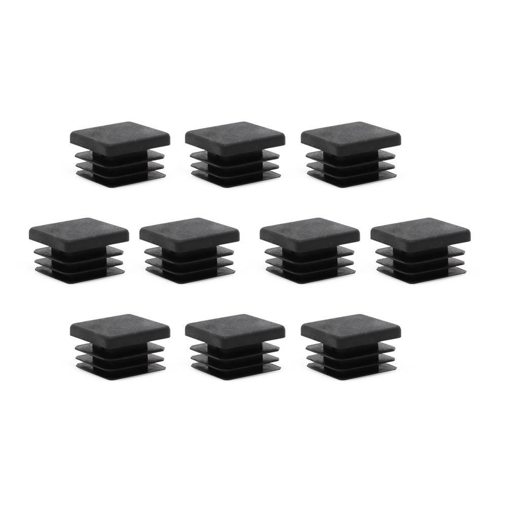 10X 1″ 1×1 inch Square Tube Hole Plug End Cap Leg Table Glides Feet Tips Inserts