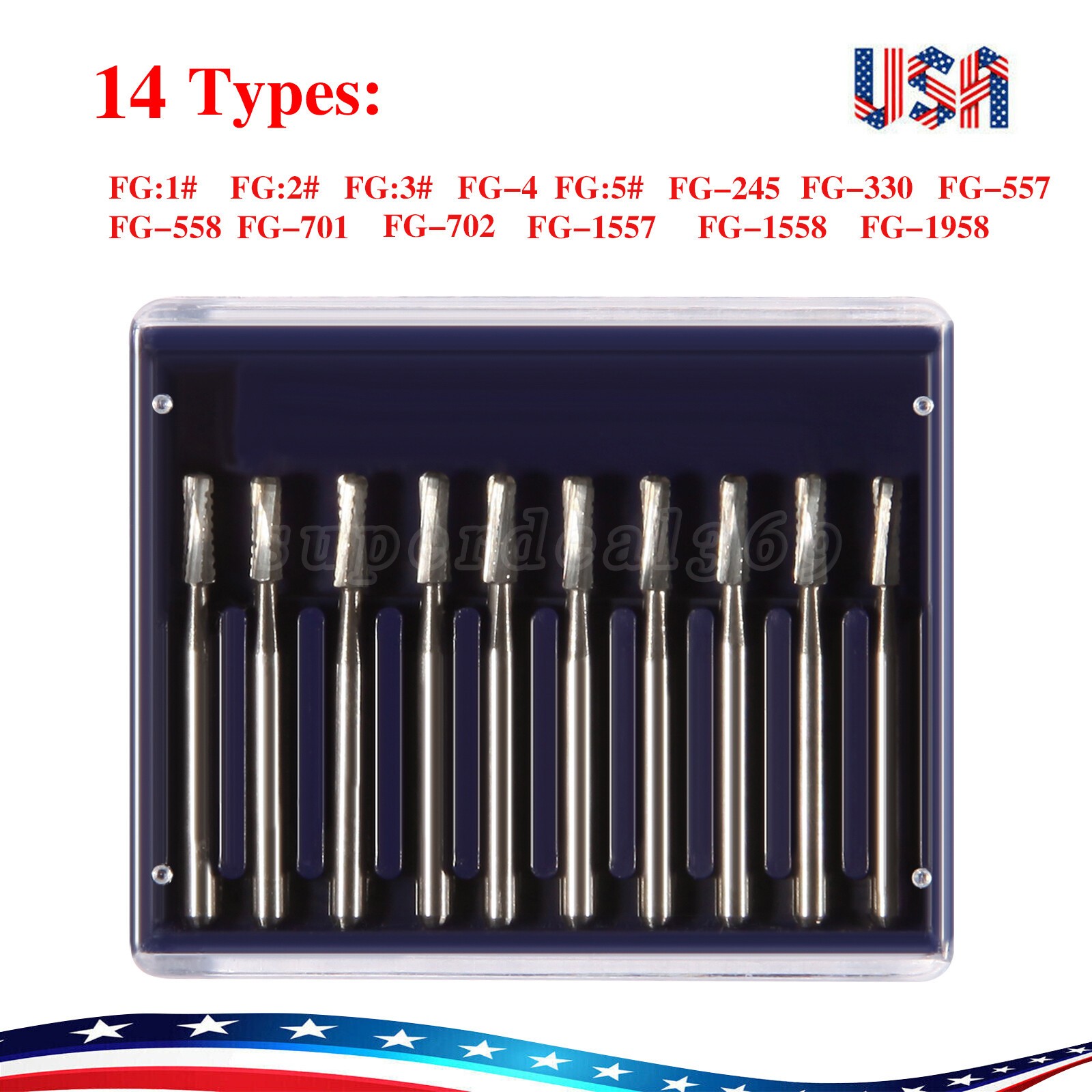 10-100 Pcs Dental FG Tungsten Steel Carbide Burs Drill High-Speed Handpiece po