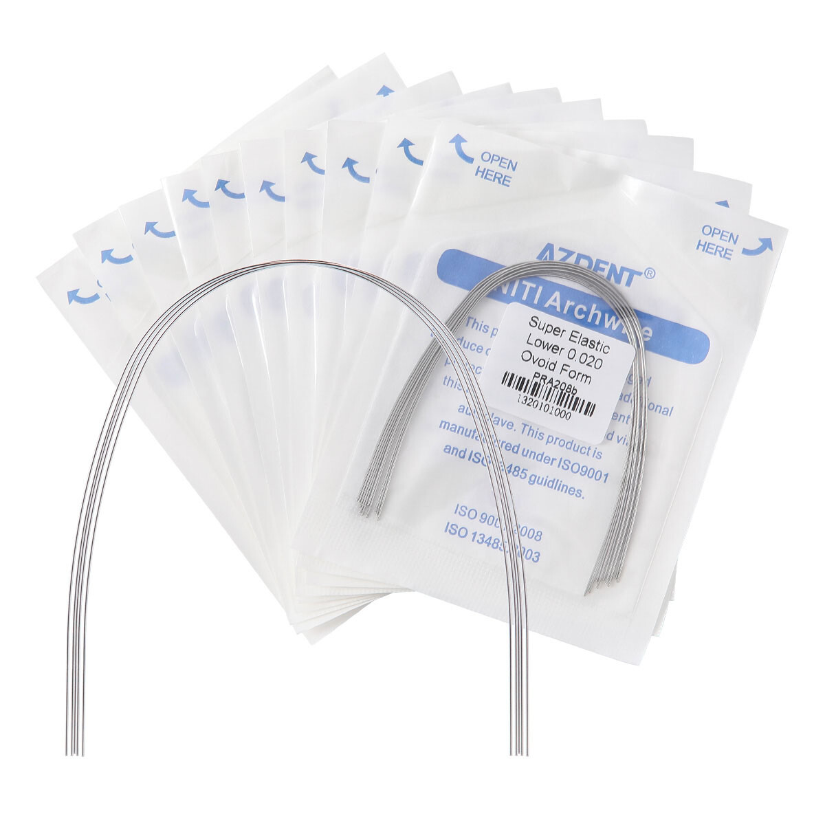 Dental Orthodontic Super Elastic Niti Round Arch Wires 012-020 Upper/ Lower