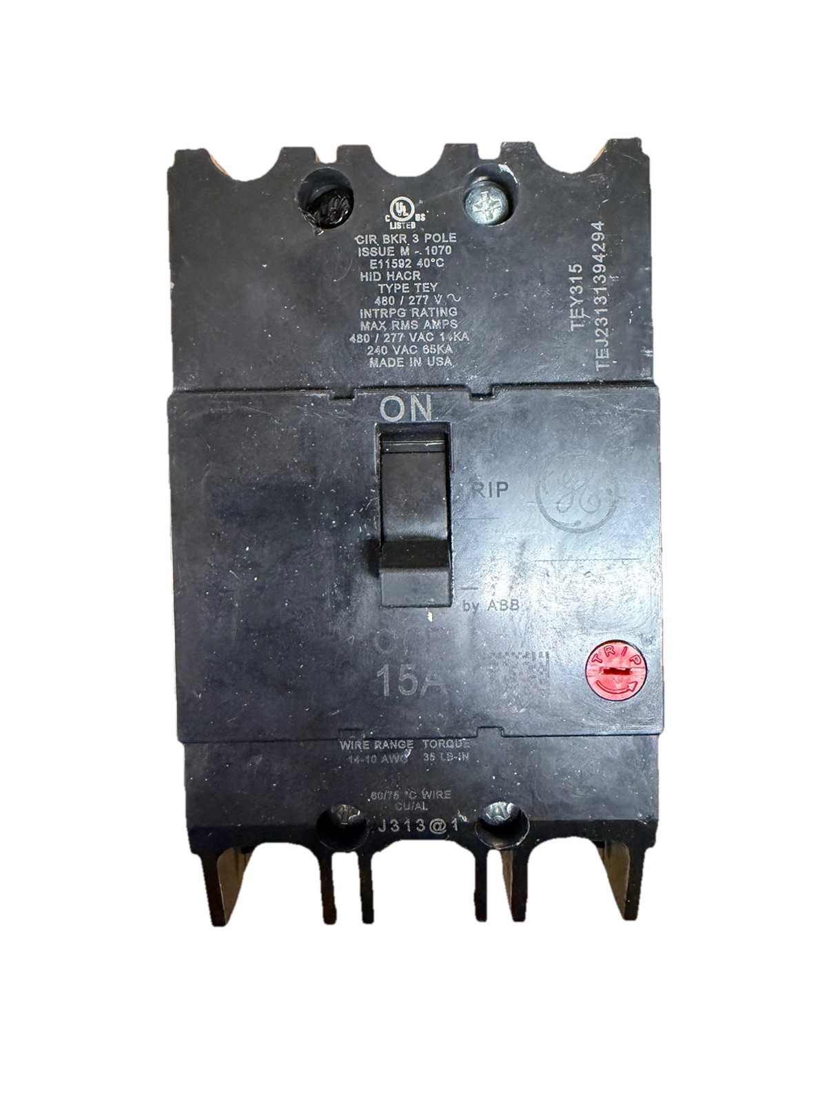 GE TEY315 Circuit Breaker – Black