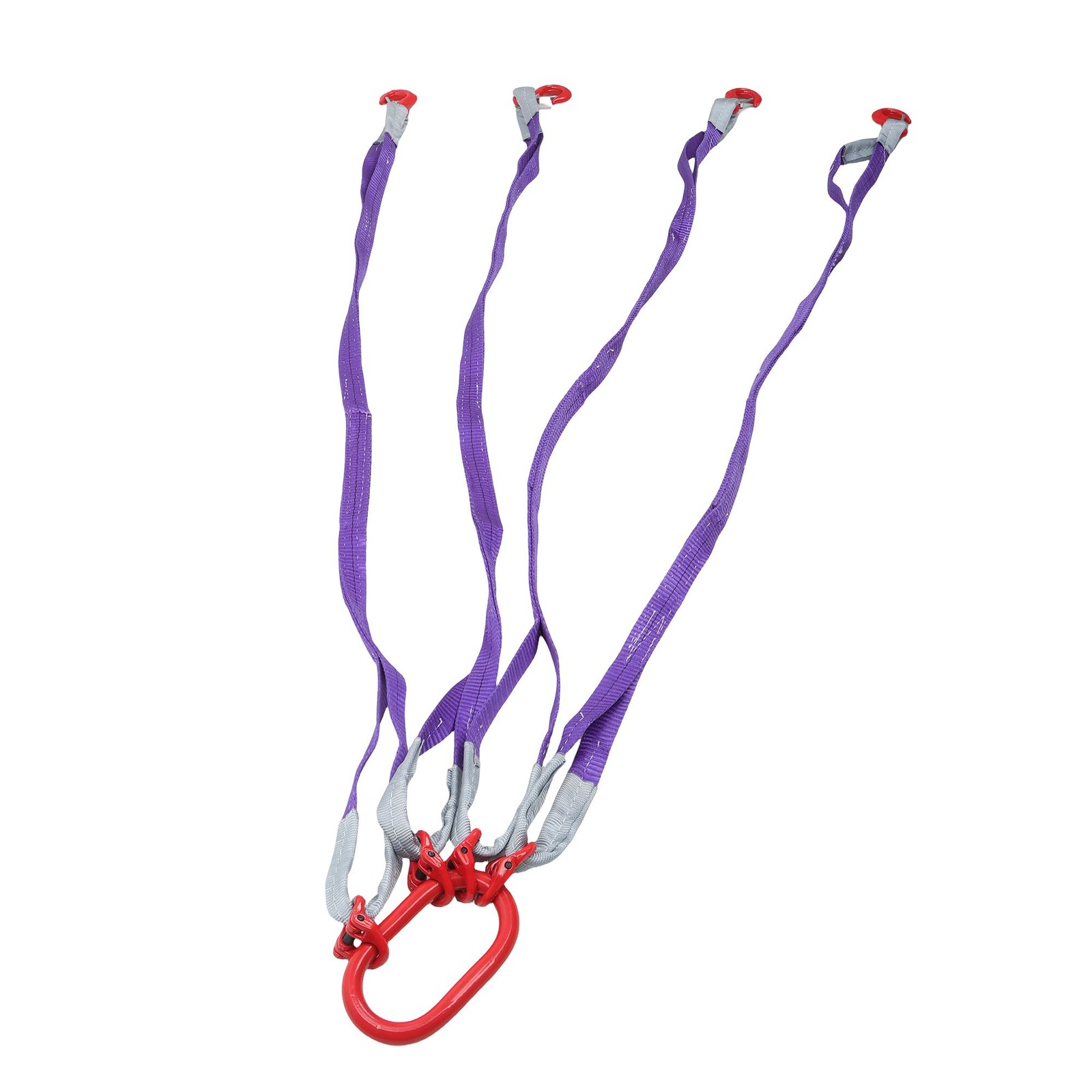 Four Leg Bridle Web Sling 5ft 6600lbs Lifting Slings with G80 Grab Hooks
