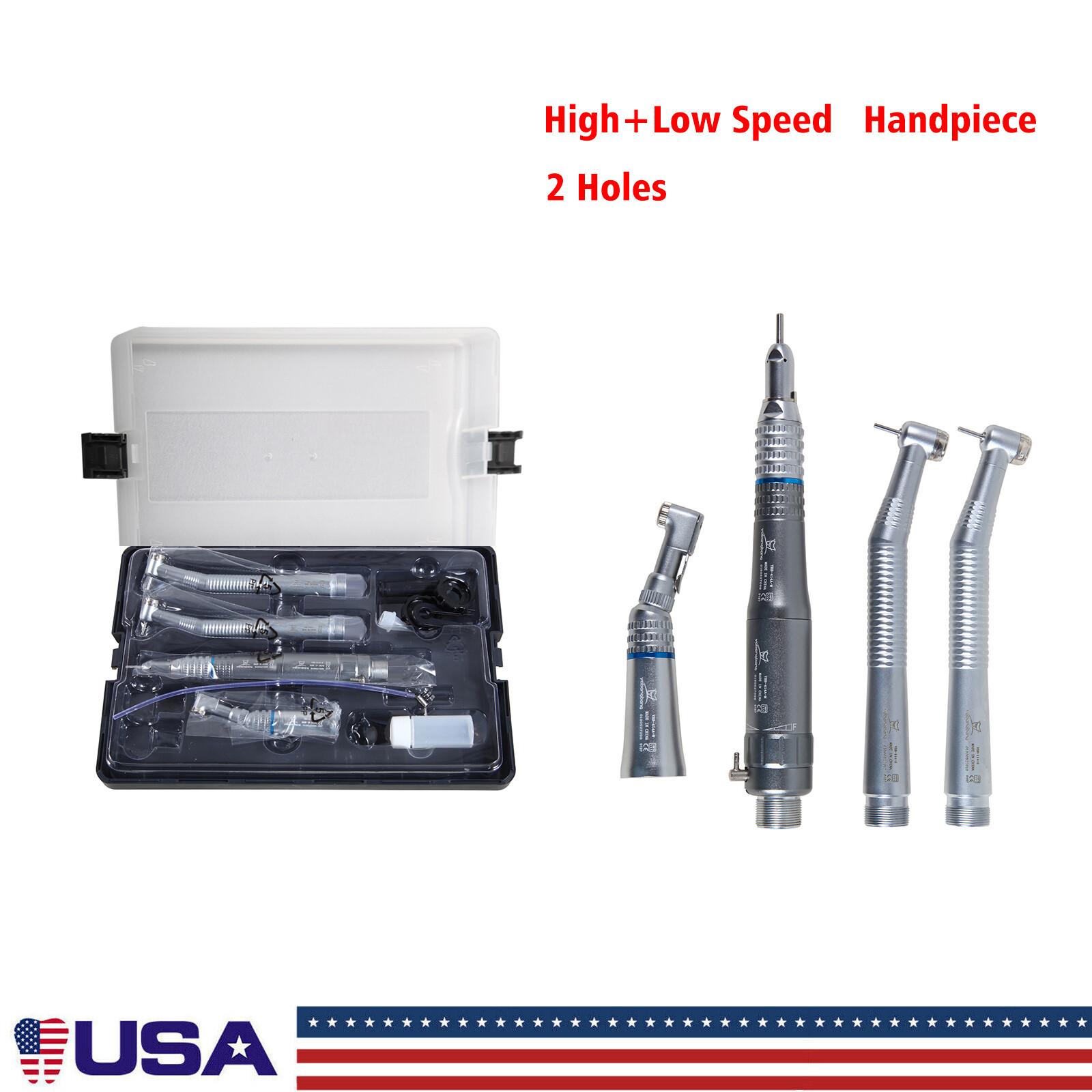 NSK Style Dental High & Low Speed Handpiece Kit Air Turbine 2 Hole st