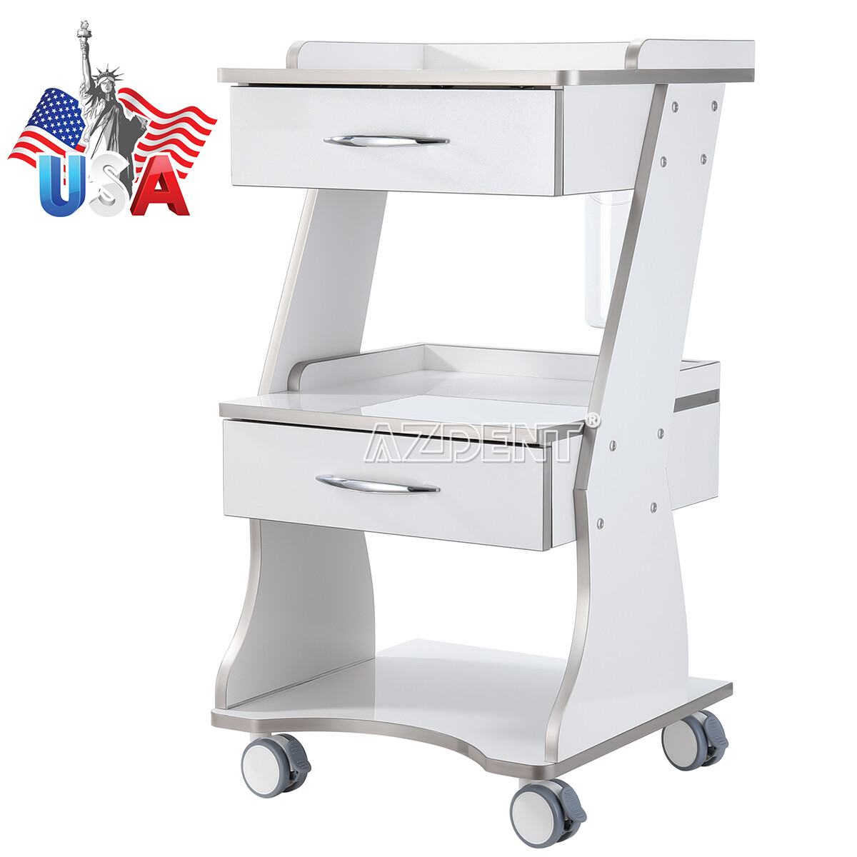 Portable Dental Delivery Unit Turbine Air Compressor /Auto-water Supply Trolley