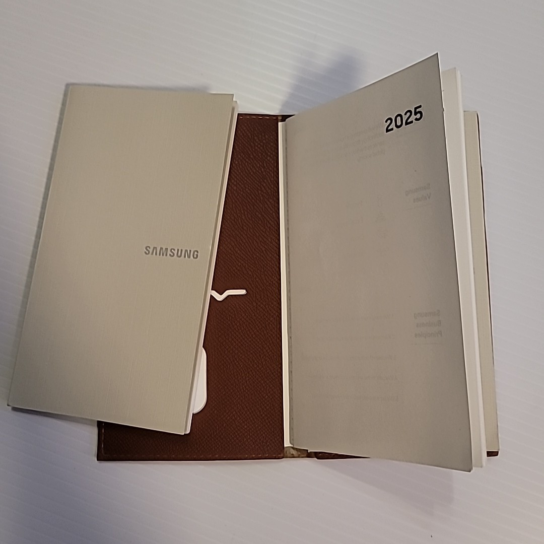 Leather Planner And Paper Samsung Branded Brown With Extra Paper