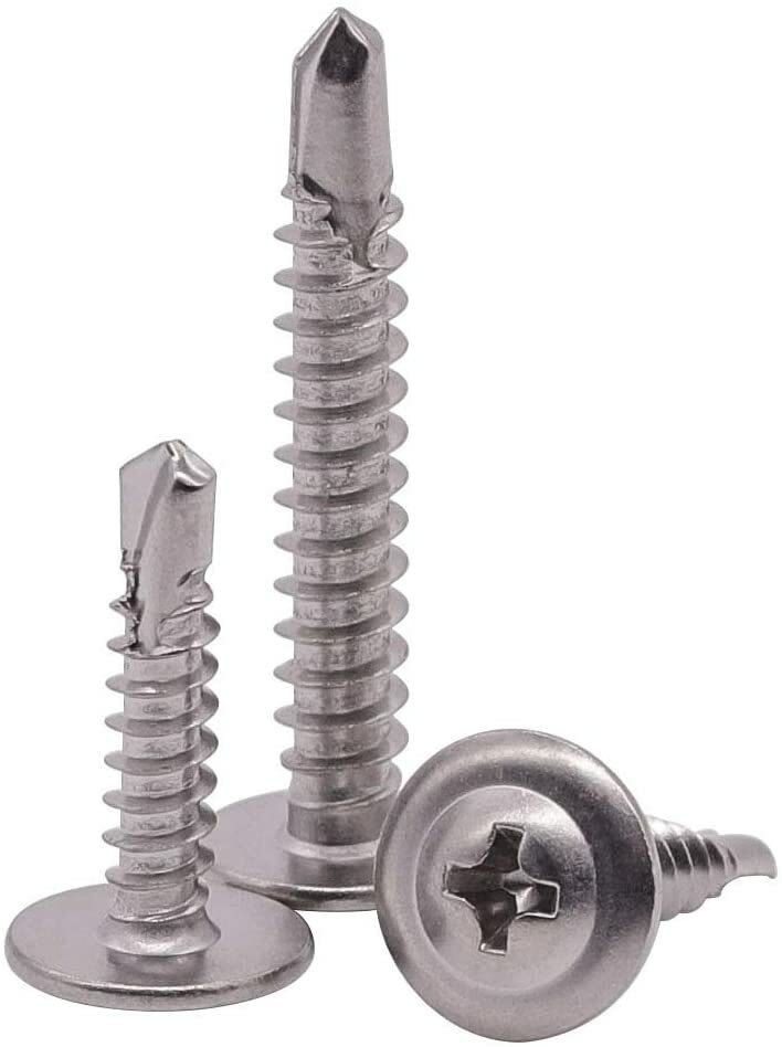Modified Truss Head #8 x 1/2″ to 3″ Phillips Self Drilling Screws, Zinc