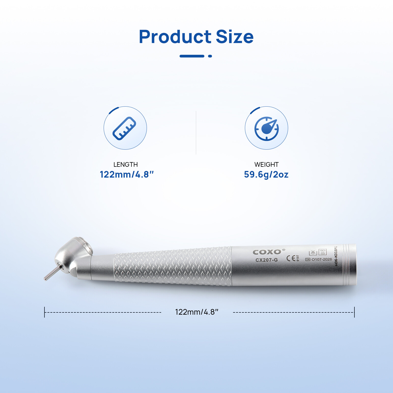 COXO Dental Surgical Handpiece 45° Angle Fit KaVo Fiber Optic 6 Hole Coupler