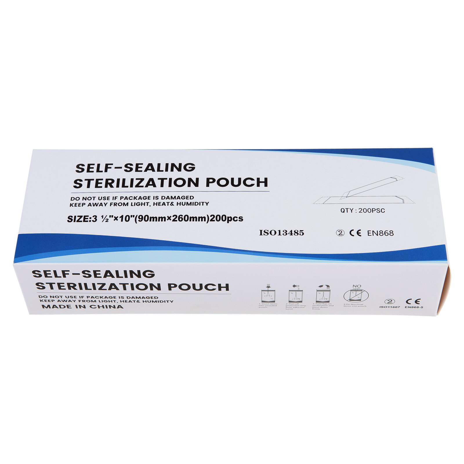 200 Self Sterilization Pouches Pouch Autoclave Sterilizer Bag Dental Tattoo Nail