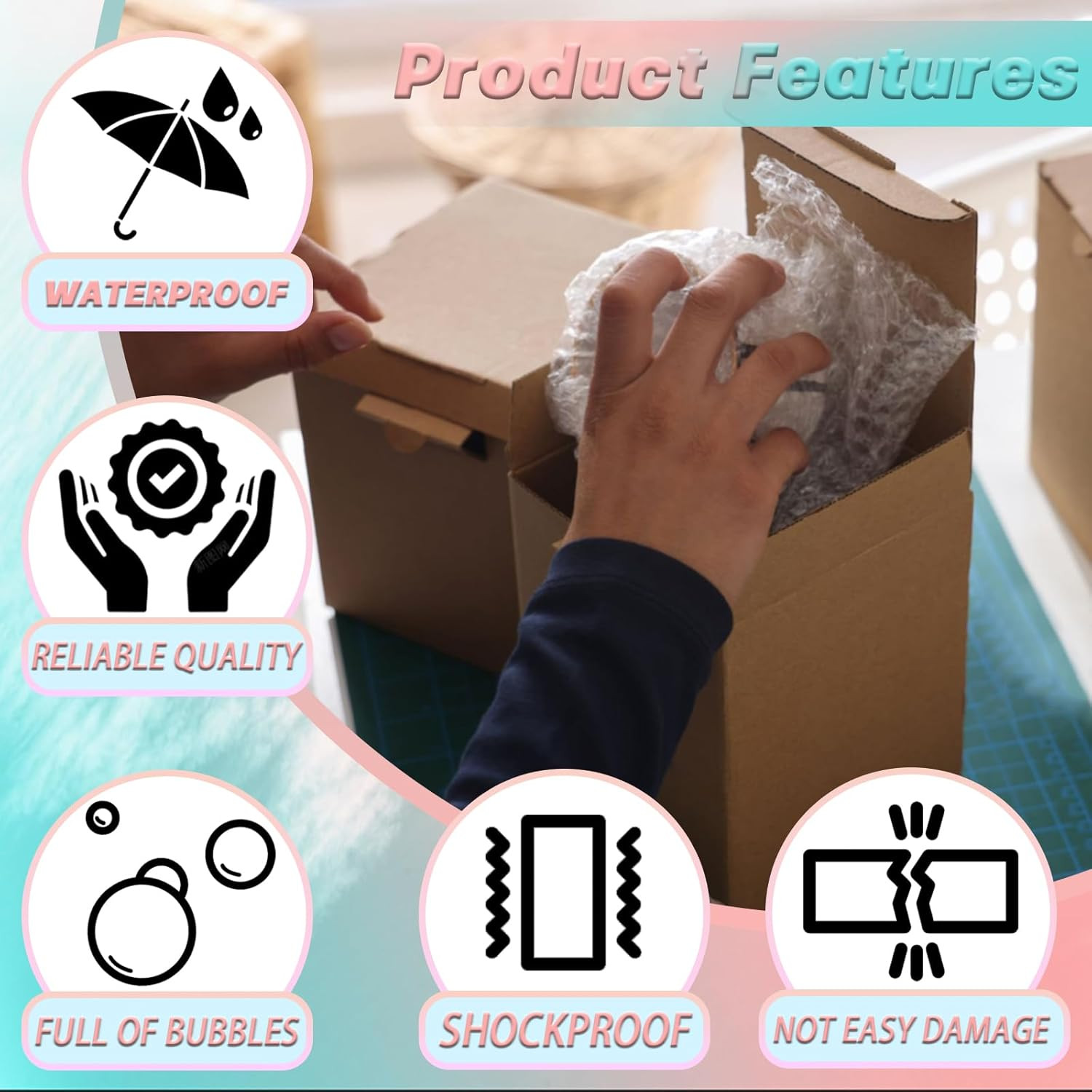 50 Pack 4×6 Clear Bubble Mailer Bags Cushion Wrap Pouches Shipping Protection