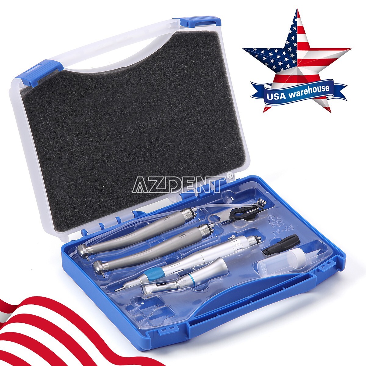 PANA MAX Dental High & Low Speed Handpiece Kits 4 Holes Push Button Air Turbine