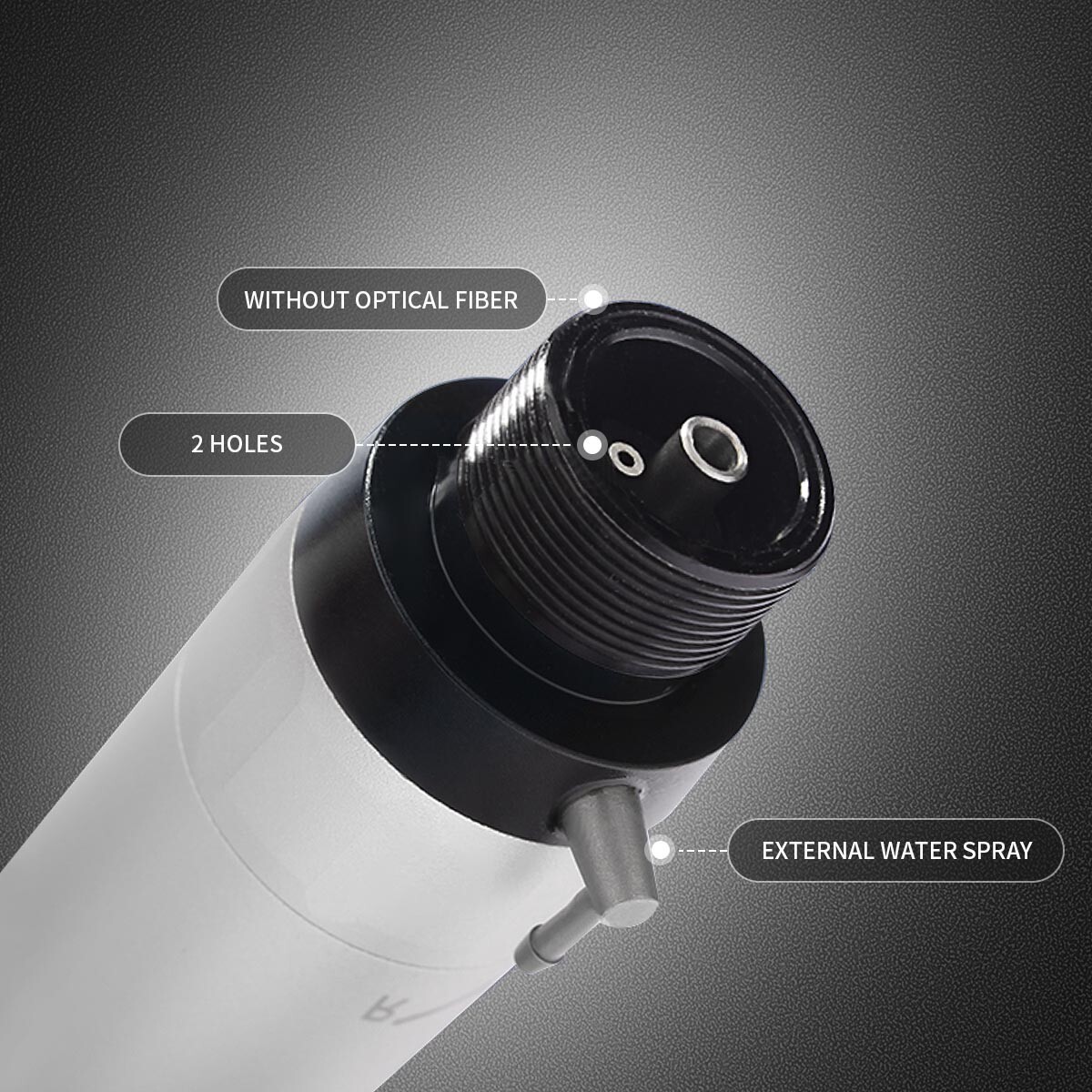 AZDENT Dental 1:1 Direct Drive Low Speed Air Motor Turbine Handpiece 2 Holes