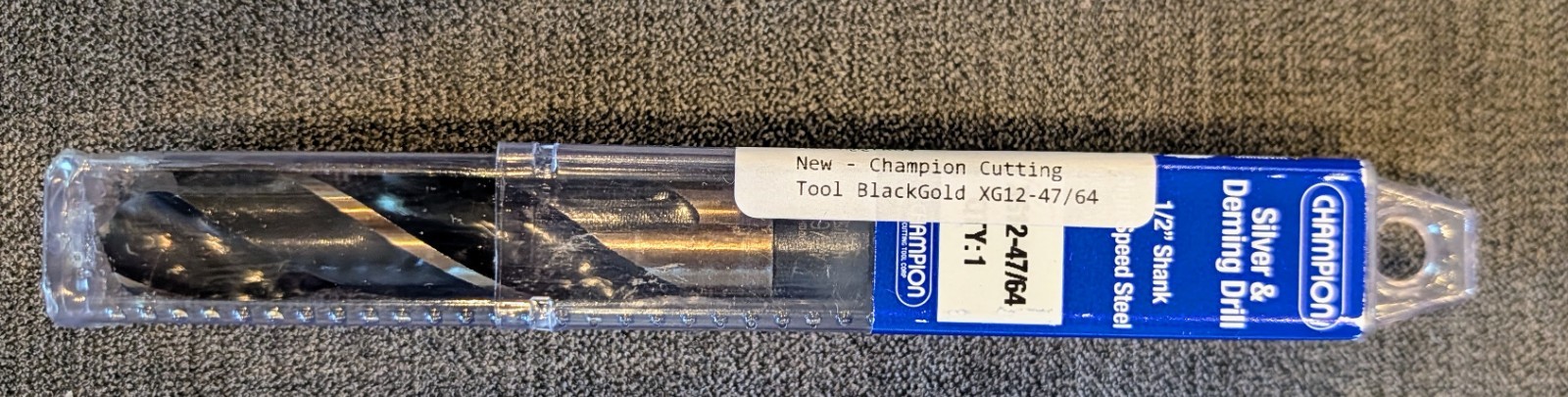 Champion BlackGold XG12-47/64 Silver & Deming Drill 1/2″ Shank Brand New