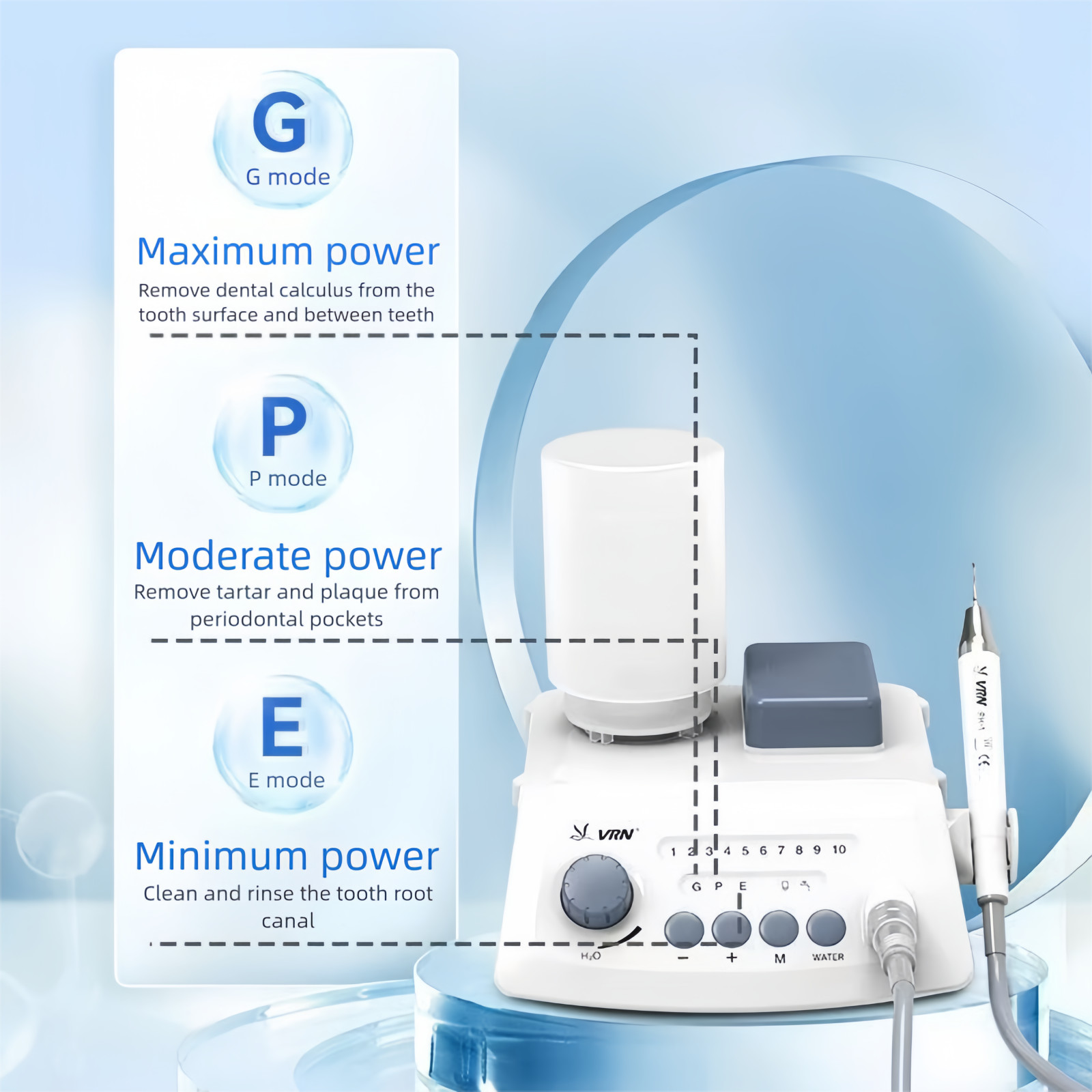 Dental Ultrasonic Scaler with LED Handpiece Auto Water Supply Fit EMS Cavitron